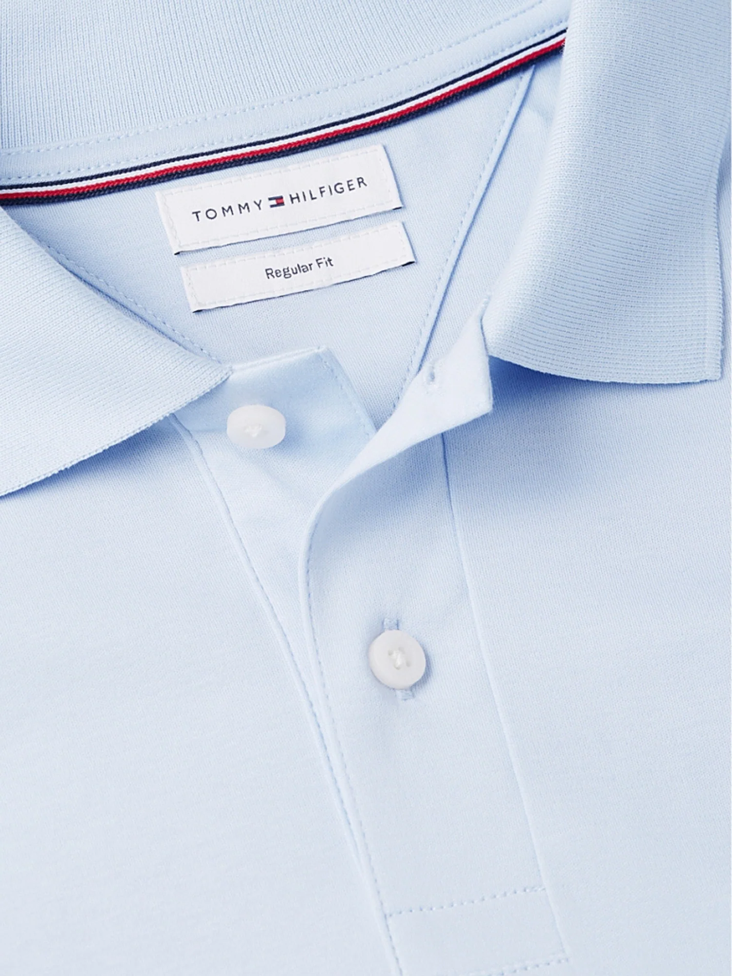 Maglia polo con maniche corte Tommy Hilfiger modello liquid cotton seasonal celeste - Image 4