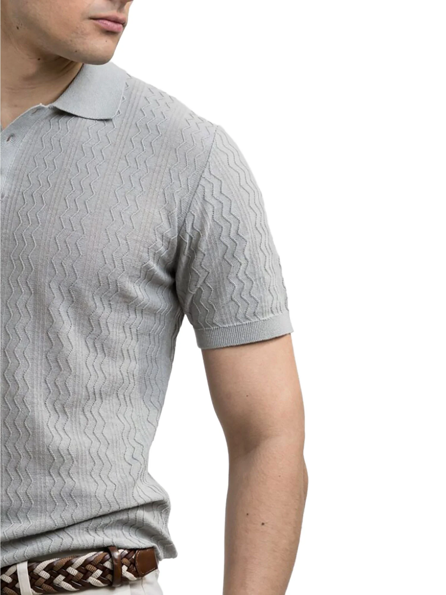 Polo Yes Zee Uomo manica corta maglia 
 Grigio - Image 2