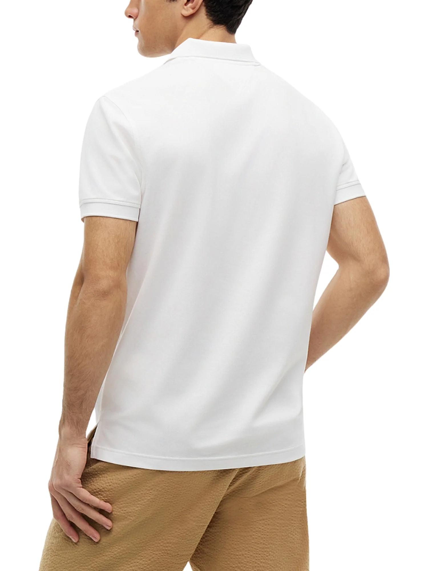 Maglia polo con maniche corte Tommy Hilfiger modello performance piquet bianco - Image 2