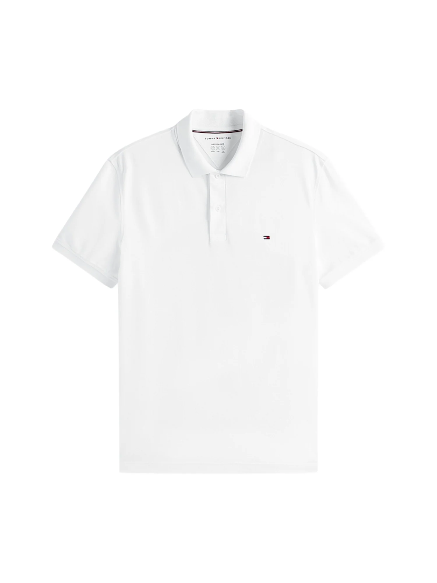 Maglia polo con maniche corte Tommy Hilfiger modello performance piquet bianco - Image 3
