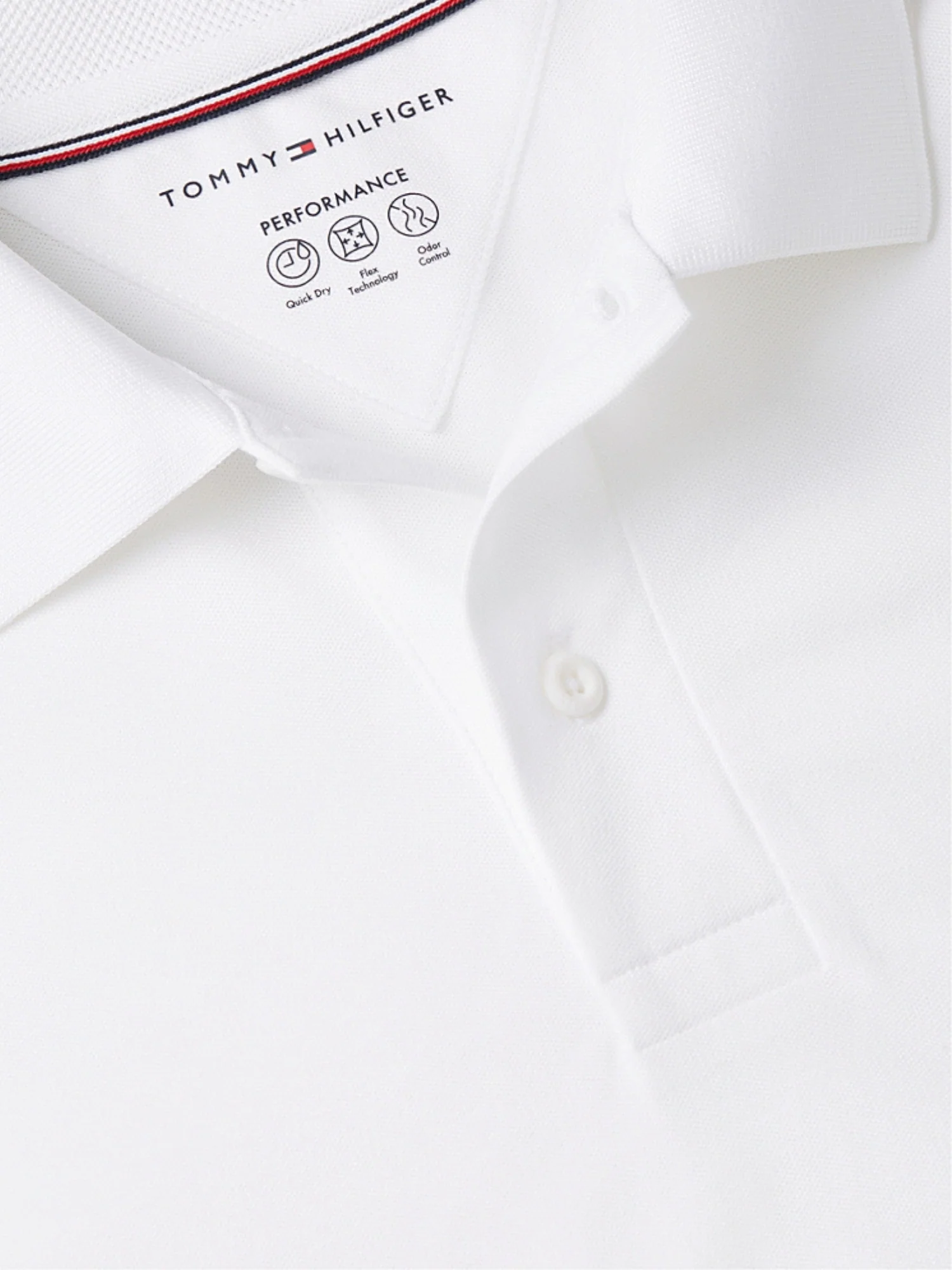 Maglia polo con maniche corte Tommy Hilfiger modello performance piquet bianco - Image 4