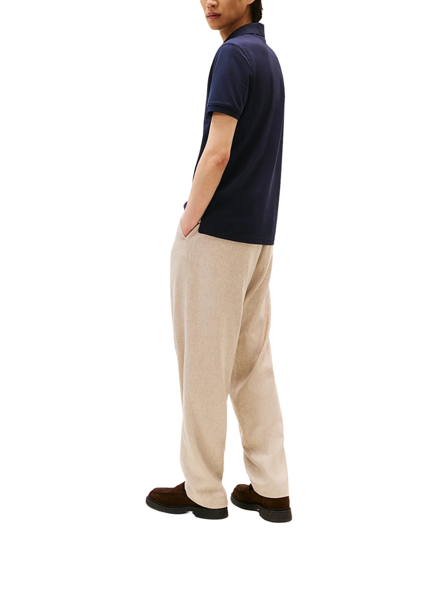 Maglia polo con maniche corte Tommy Hilfiger modello performance piquet blu - Image 2