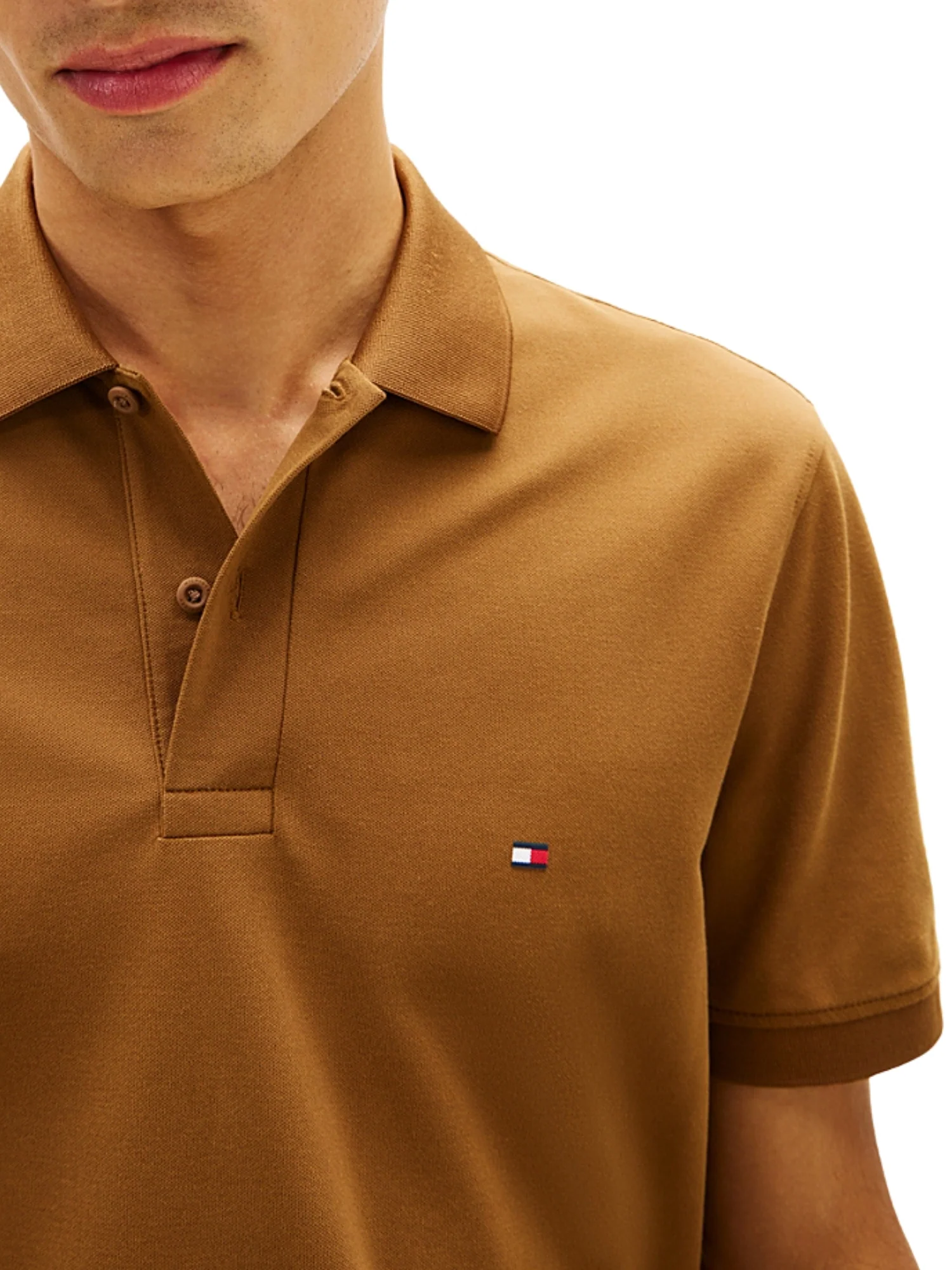 Maglia polo con maniche corte Tommy Hilfiger modello performance piquet militare - Image 4