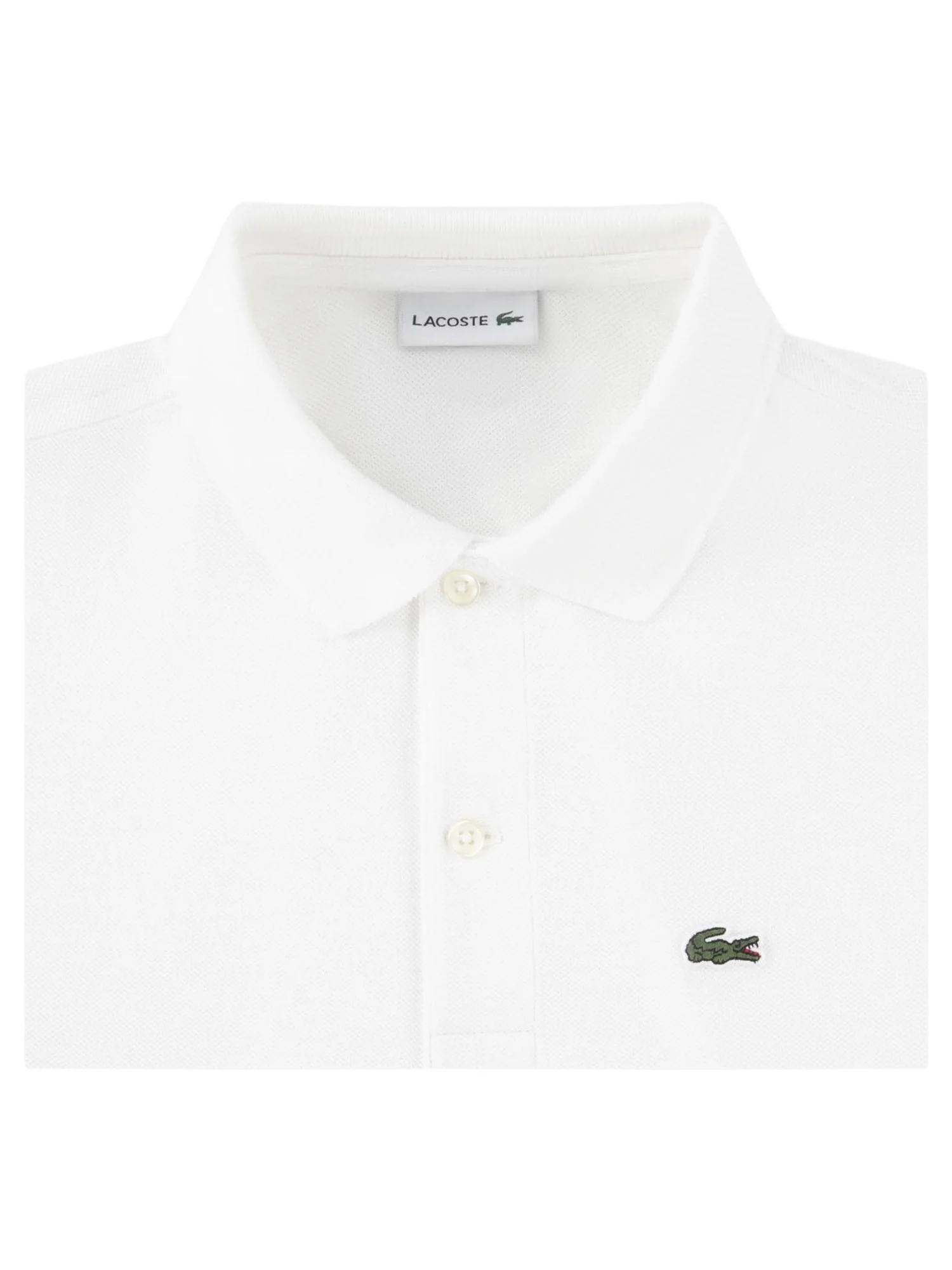 Polo manica corta Lacoste ragazzo petit piquet bianco - Image 3