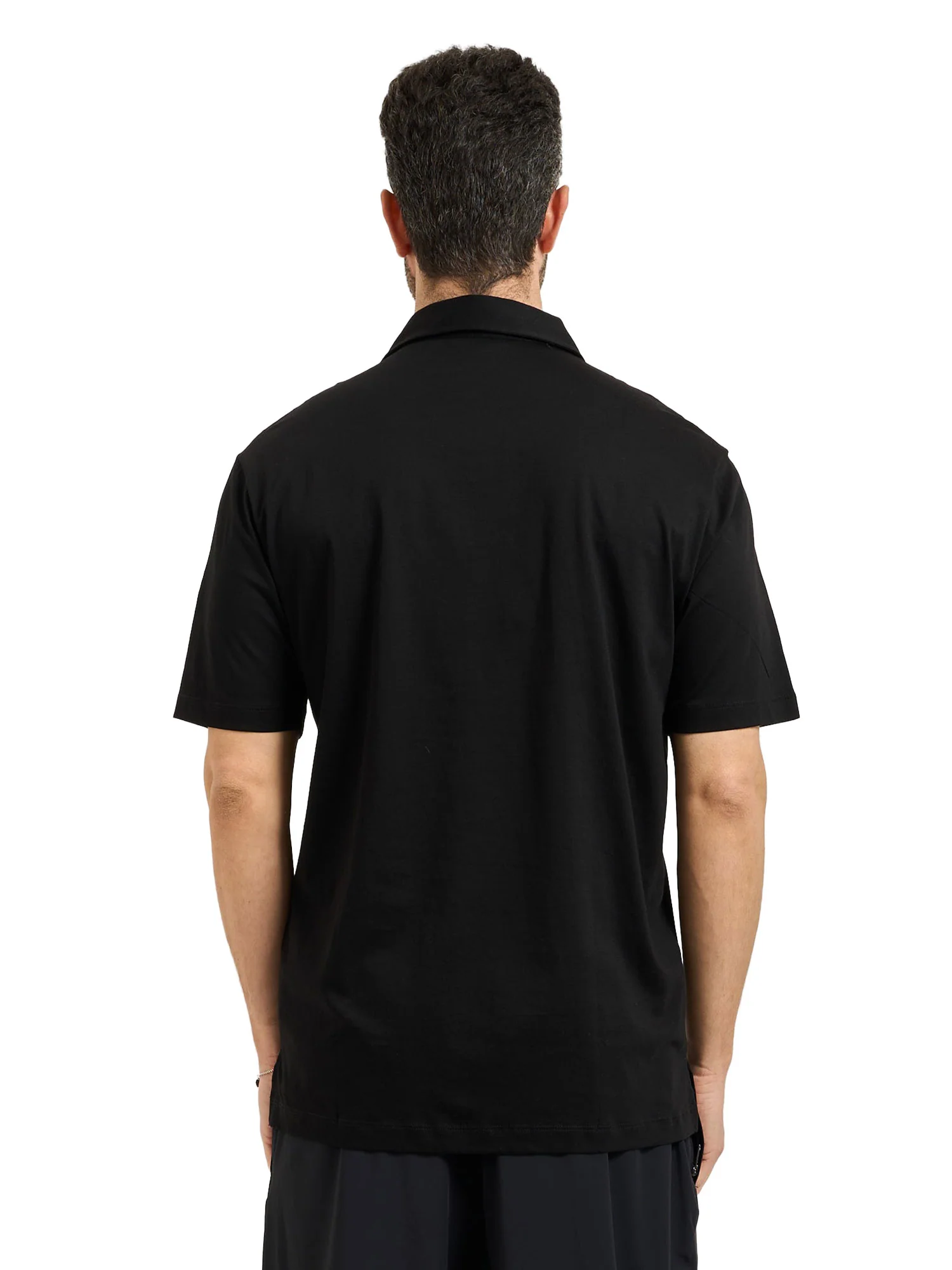 Polo Armani Exchange a manica corta plaque logo nero - Image 2