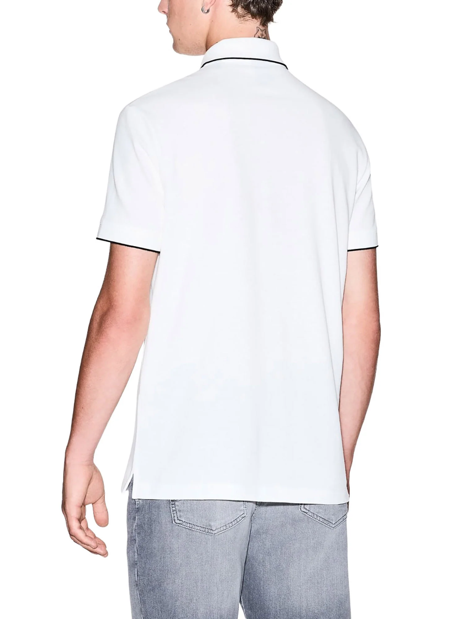 Polo Armani Exchange a manica corta prf. contr. bianco - Image 2
