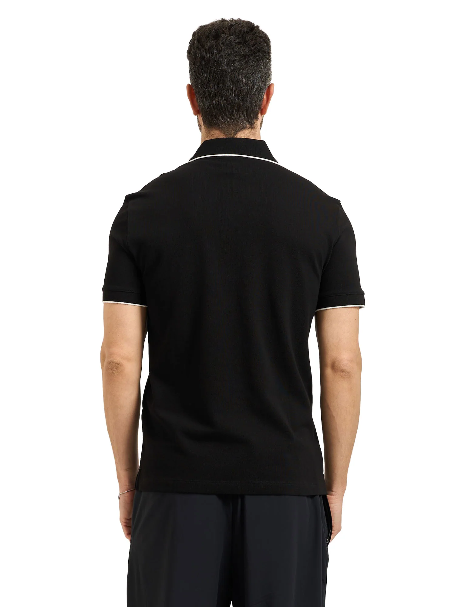 Polo Armani Exchange a manica corta prf. contr. nero - Image 2