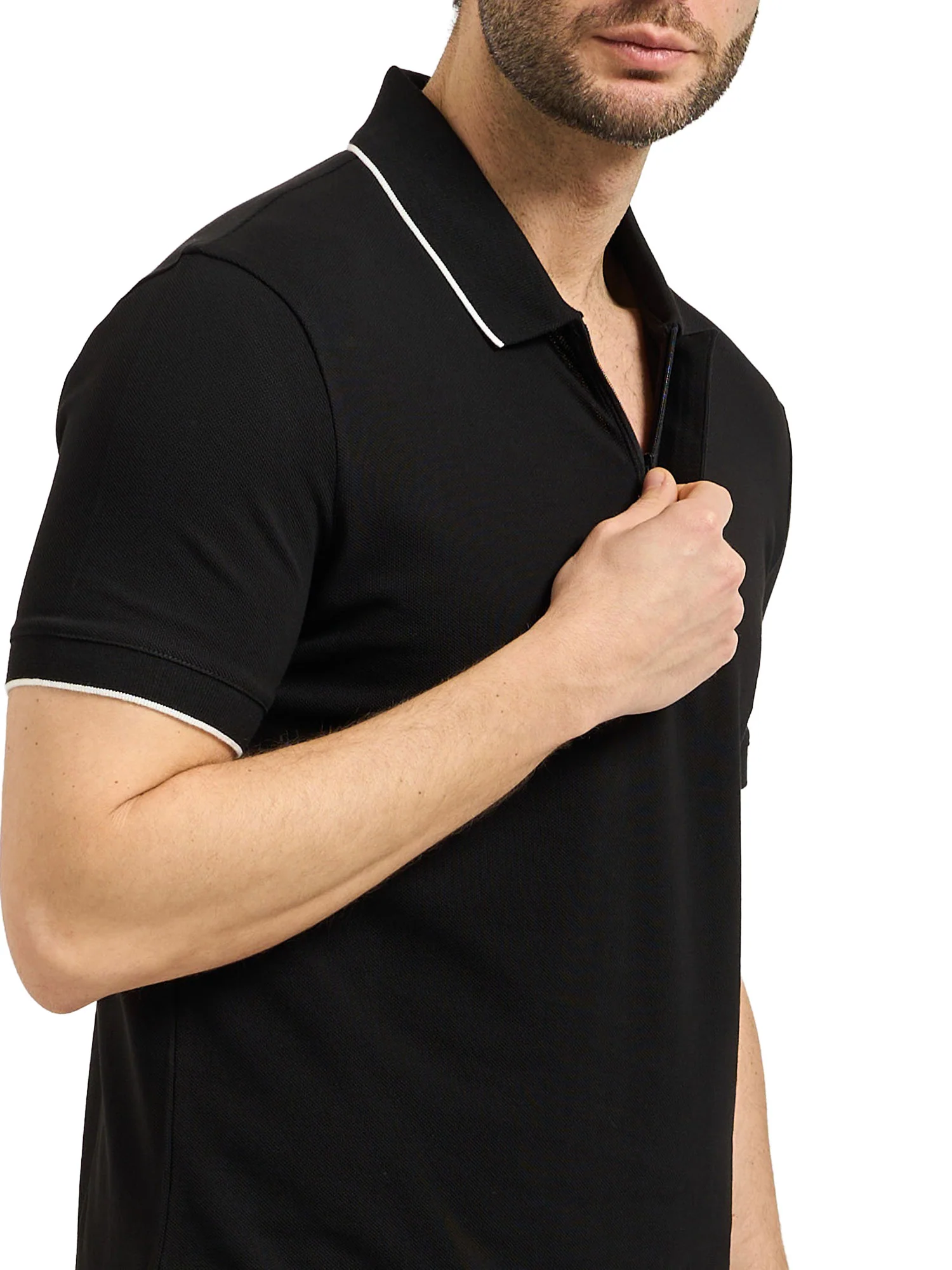 Polo Armani Exchange a manica corta prf. contr. nero - Image 3
