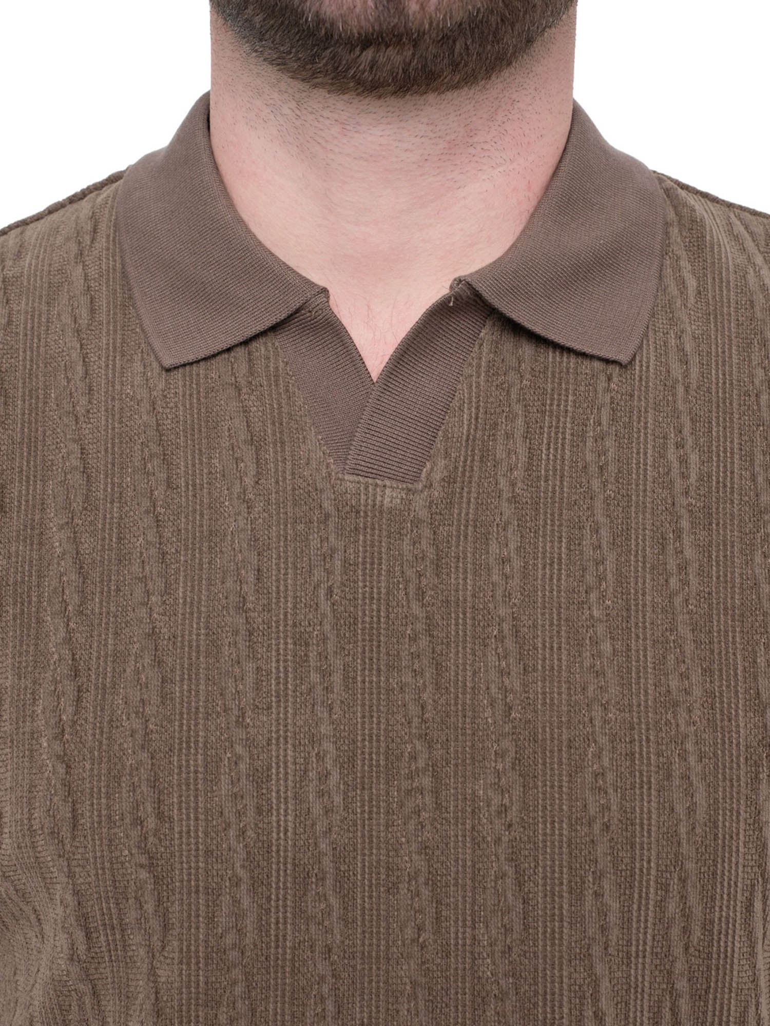 Polo Guess Uomo manica corta River Jacquard Knit 
 Marrone - Image 4