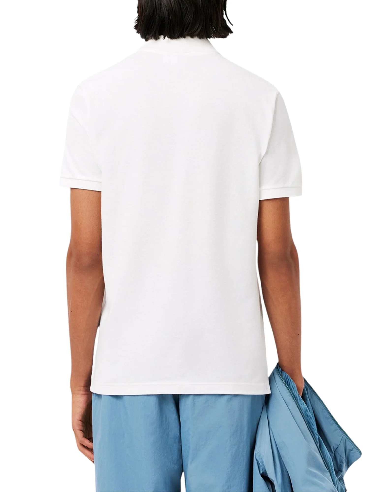Polo Lacoste uomo con maniche corte modello slim piquet bianco - Image 2