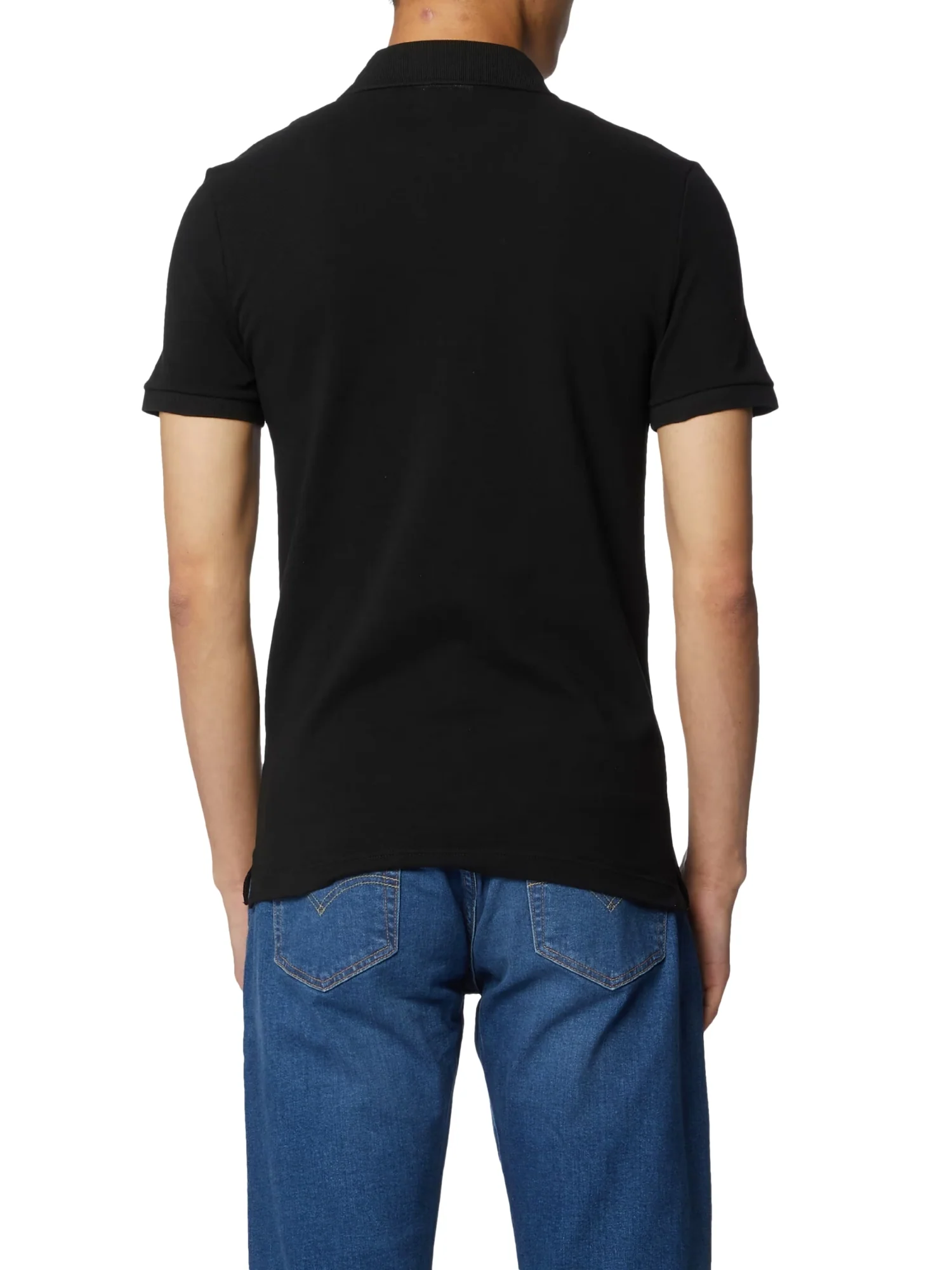 Polo Lacoste uomo con maniche corte modello slim piquet nero - Image 2