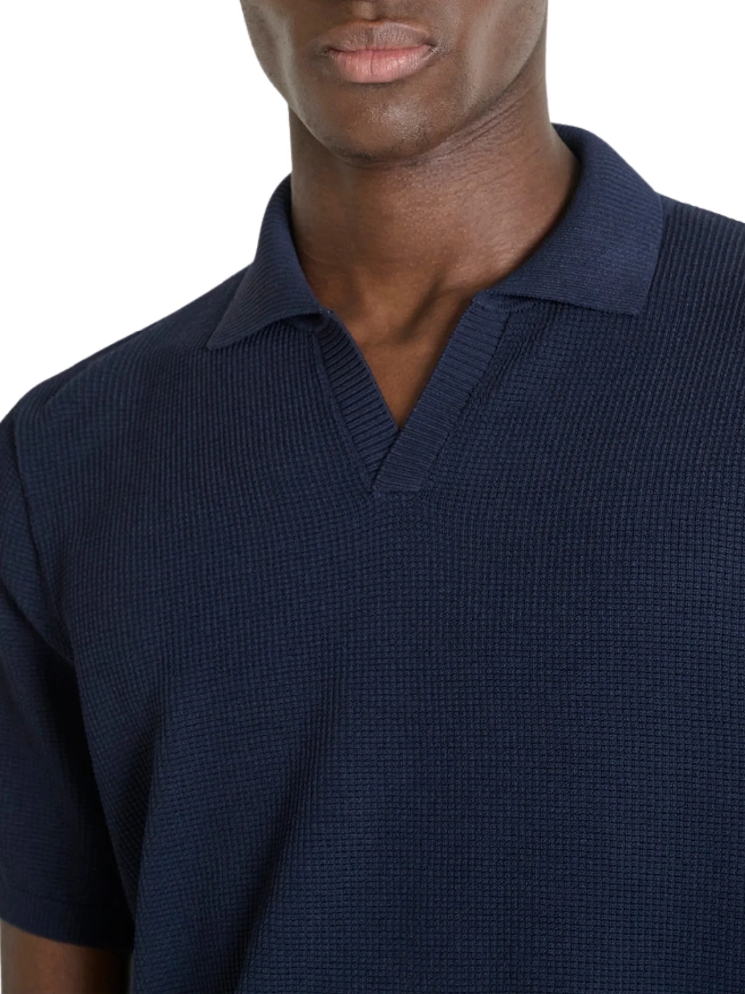 Polo con maniche corte Antony Morato uomo modello super fine yarn blu - Image 3