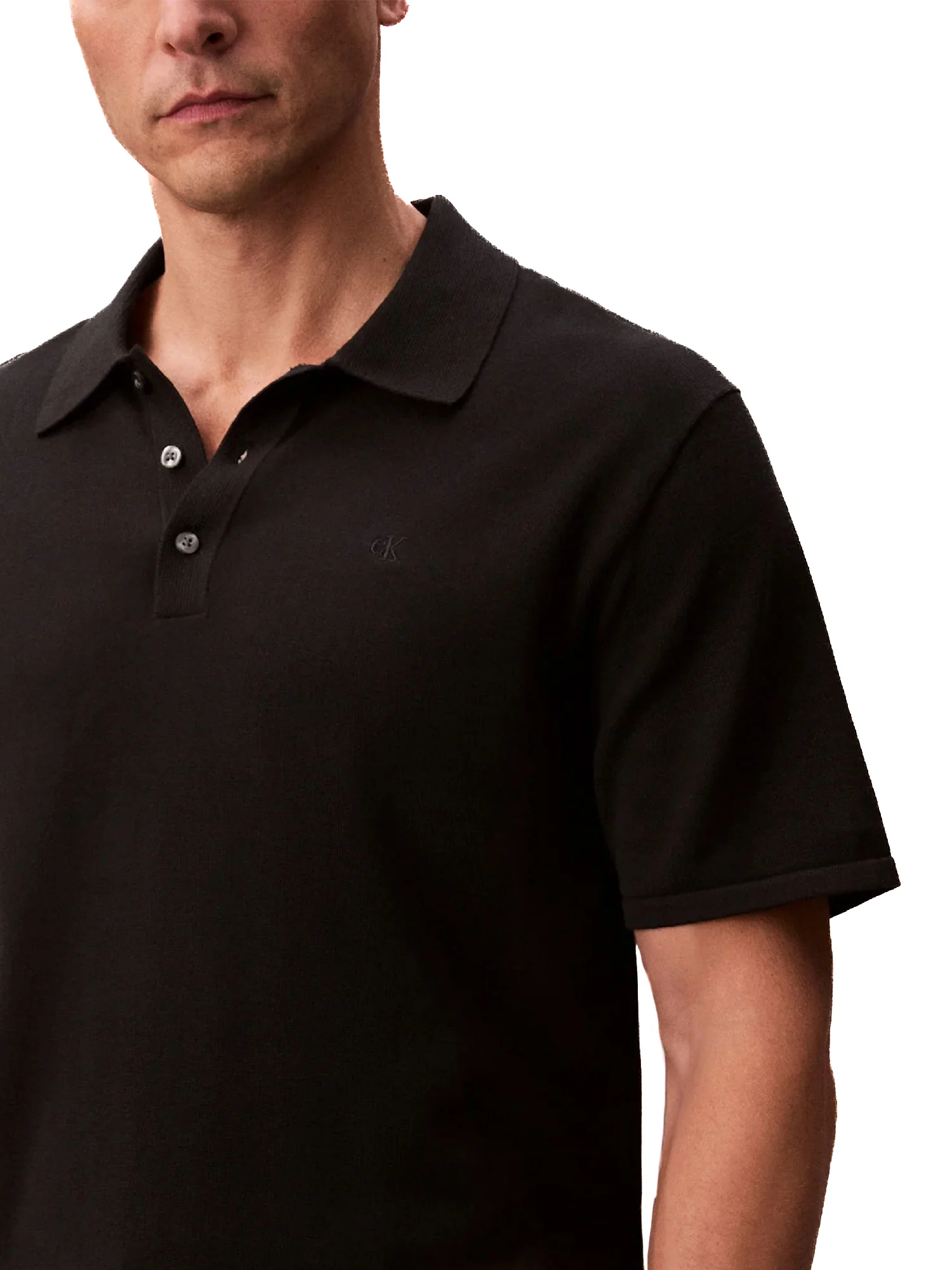 Polo supina Calvin Klein in cotone nero - Image 4