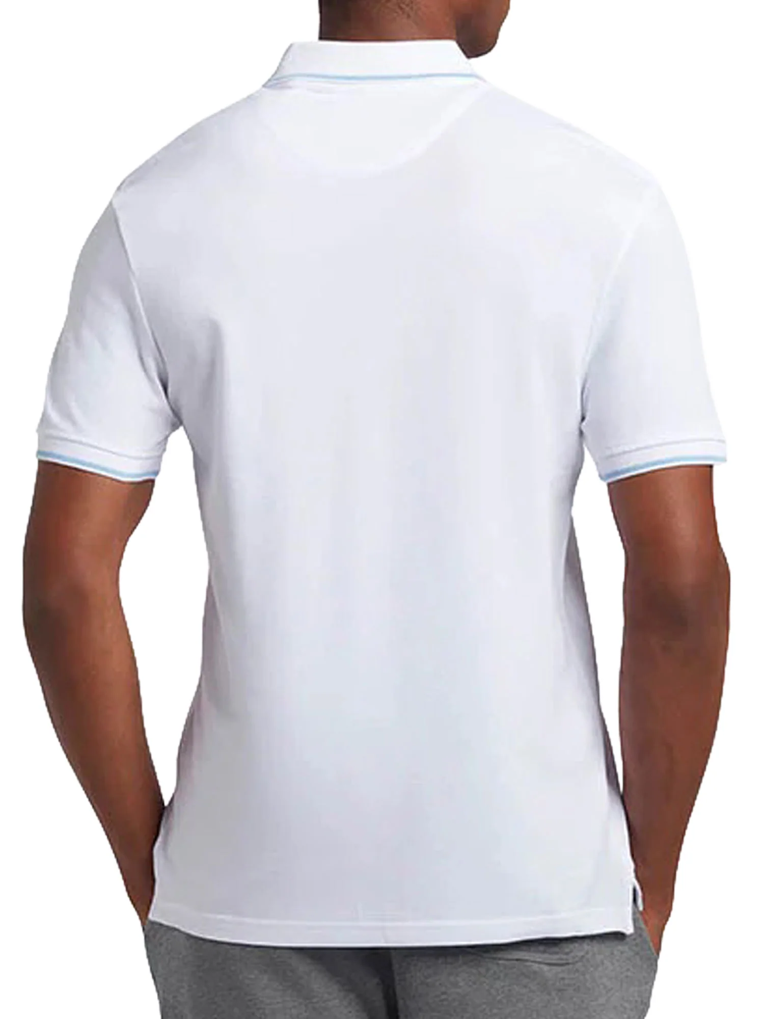Polo manica corta tipped Lyle&Scott Uomo Bianco/Celeste - Image 2