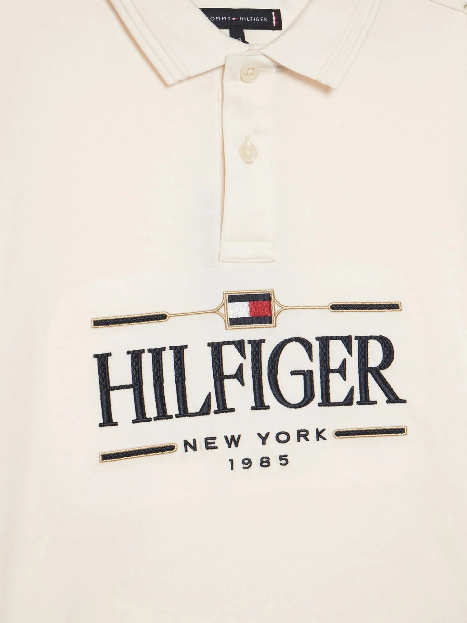 Polo Tommy Hilfigher Ragazzo icons interlock bianco antico - Image 3