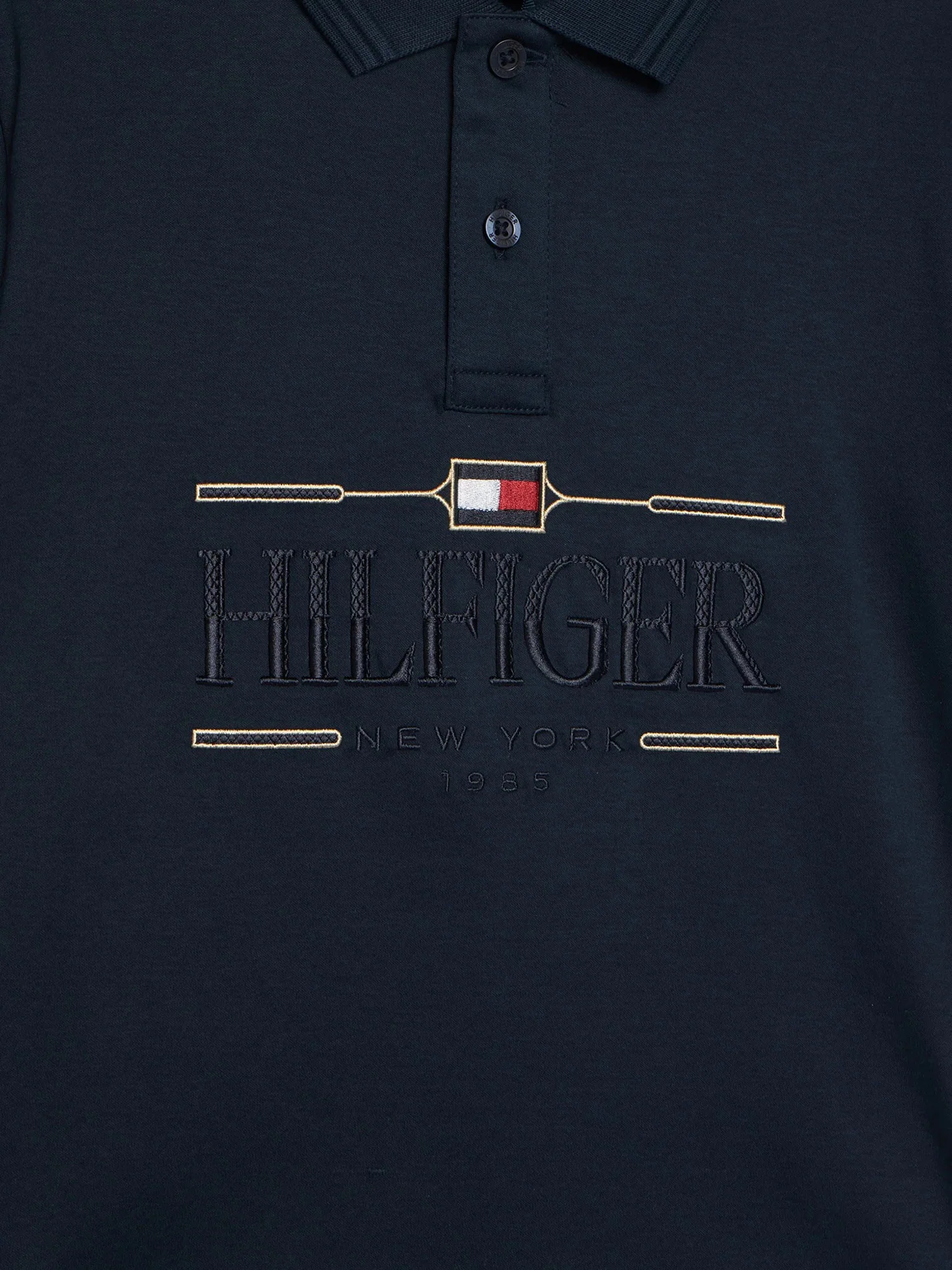 Polo Tommy Hilfigher Ragazzo icons interlock blu - Image 3