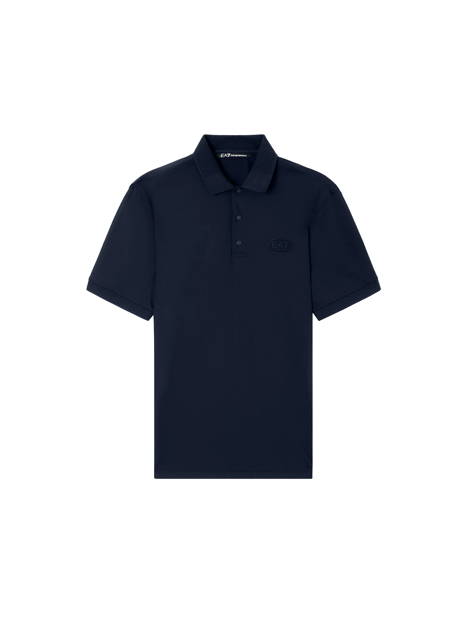 Polo EA7 uomo manica corta traforata blu - Image 4