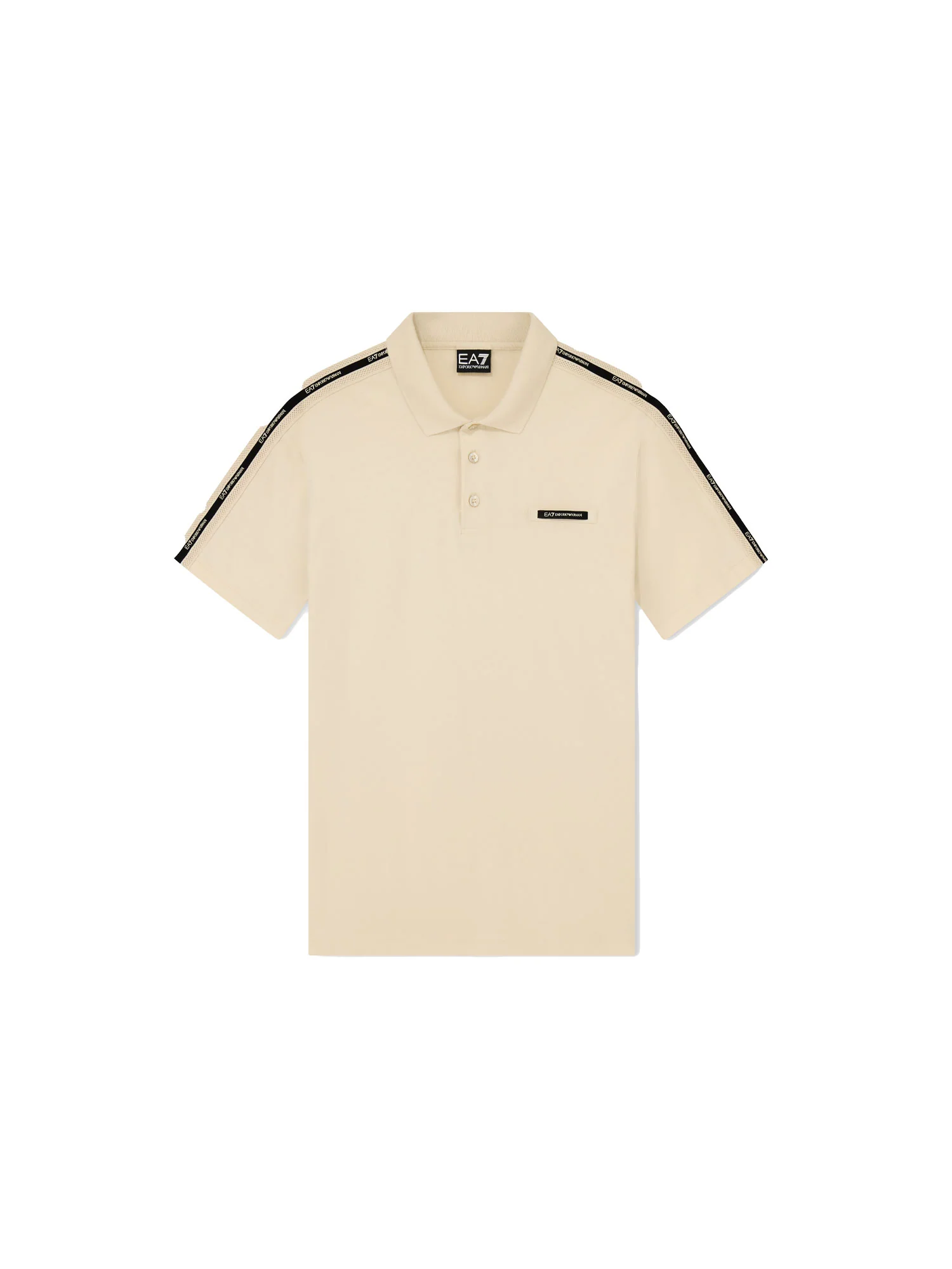 Polo EA7 uomo manica corta Train Logo beige - Image 4
