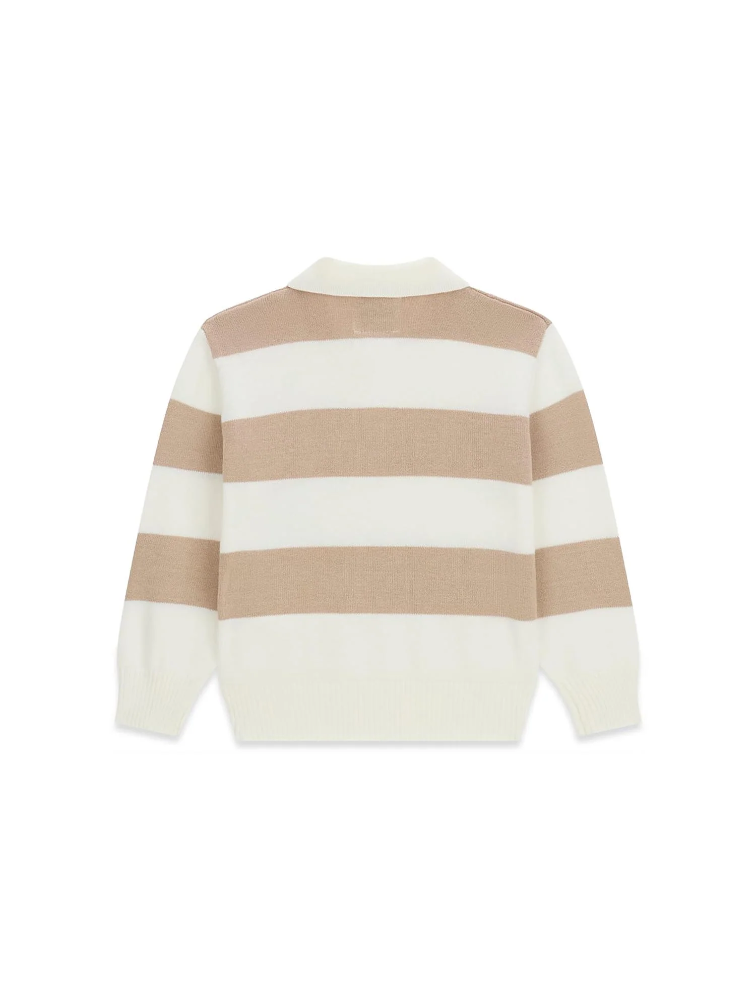 Polo Guess Neonato knit patch logo beige/bianco - Image 2
