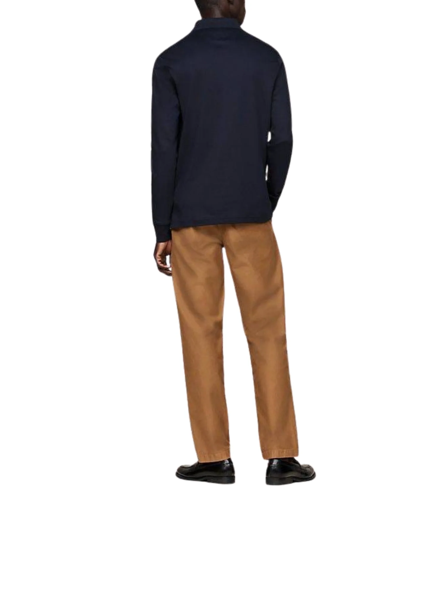 Maglia polo con maniche lunghe Tommy Hilfiger modello liquid cotton blu - Image 2