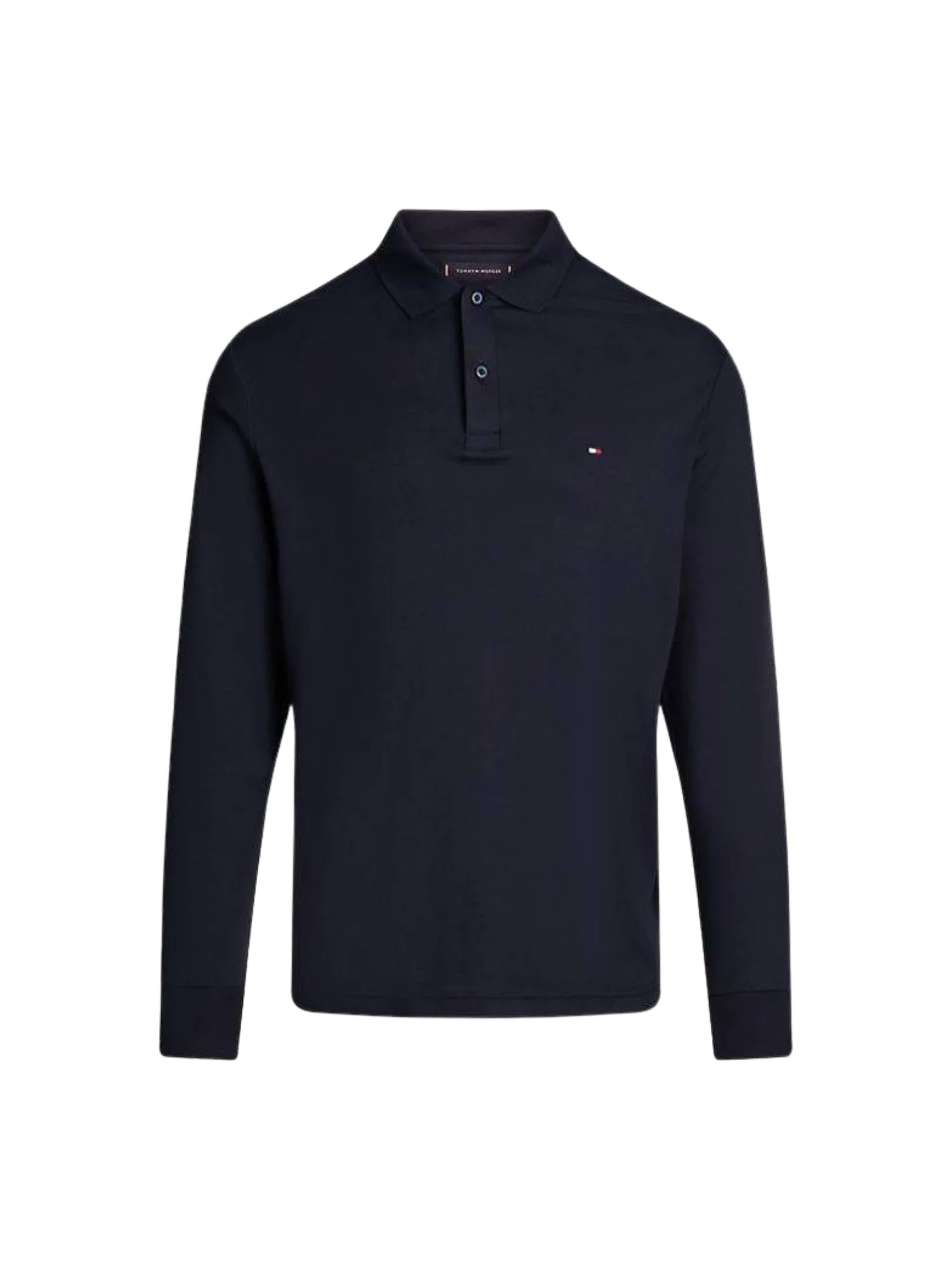 Maglia polo con maniche lunghe Tommy Hilfiger modello liquid cotton blu - Image 3