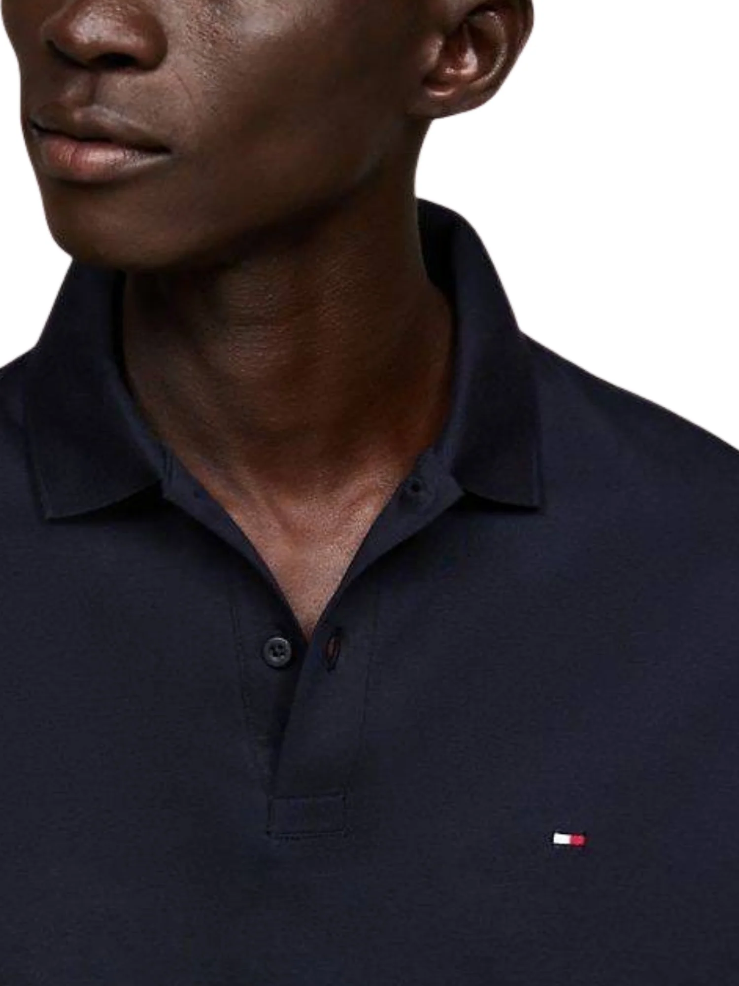 Maglia polo con maniche lunghe Tommy Hilfiger modello liquid cotton blu - Image 4