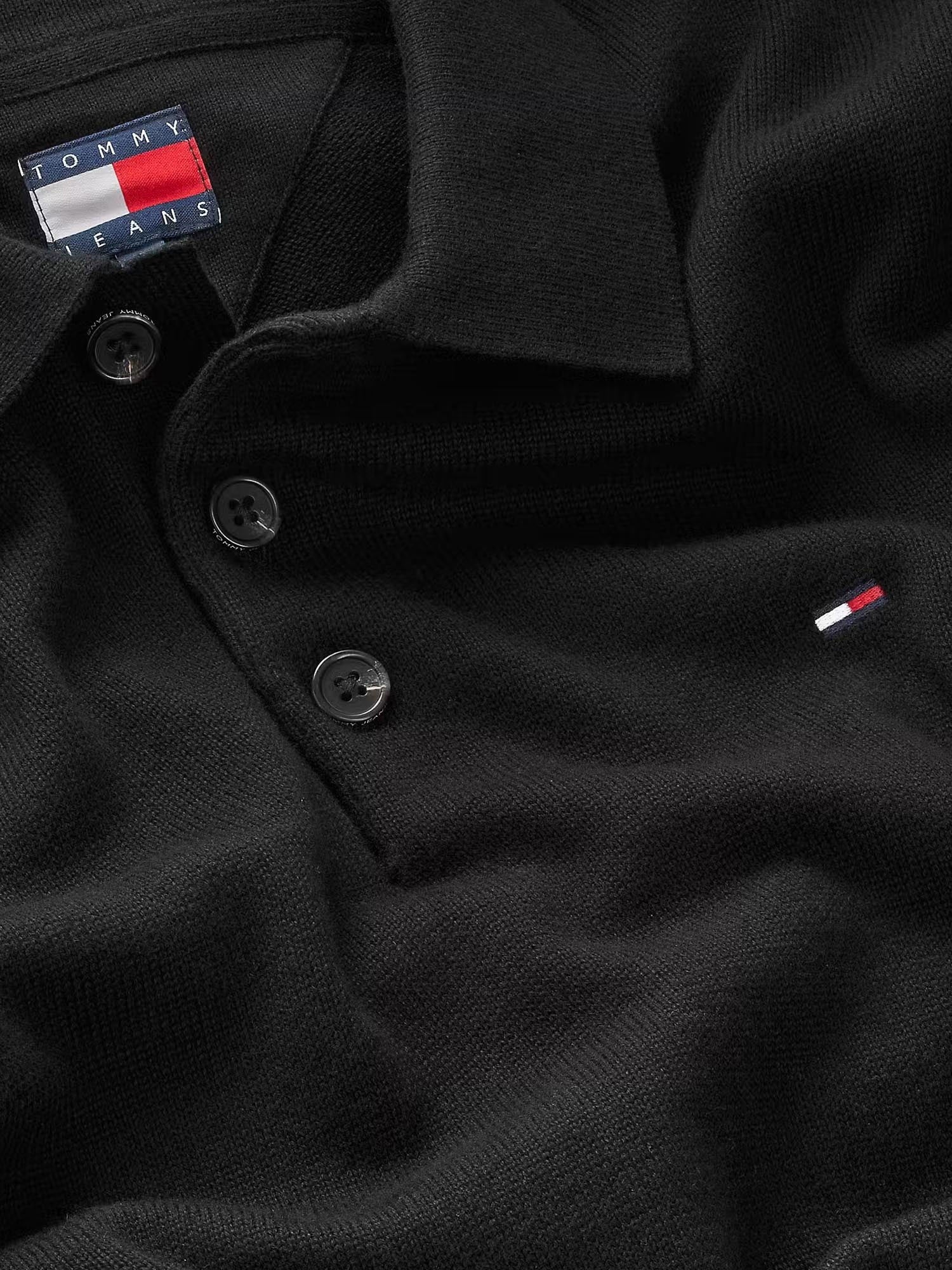 Polo maniche lunghe essential nero - Image 3