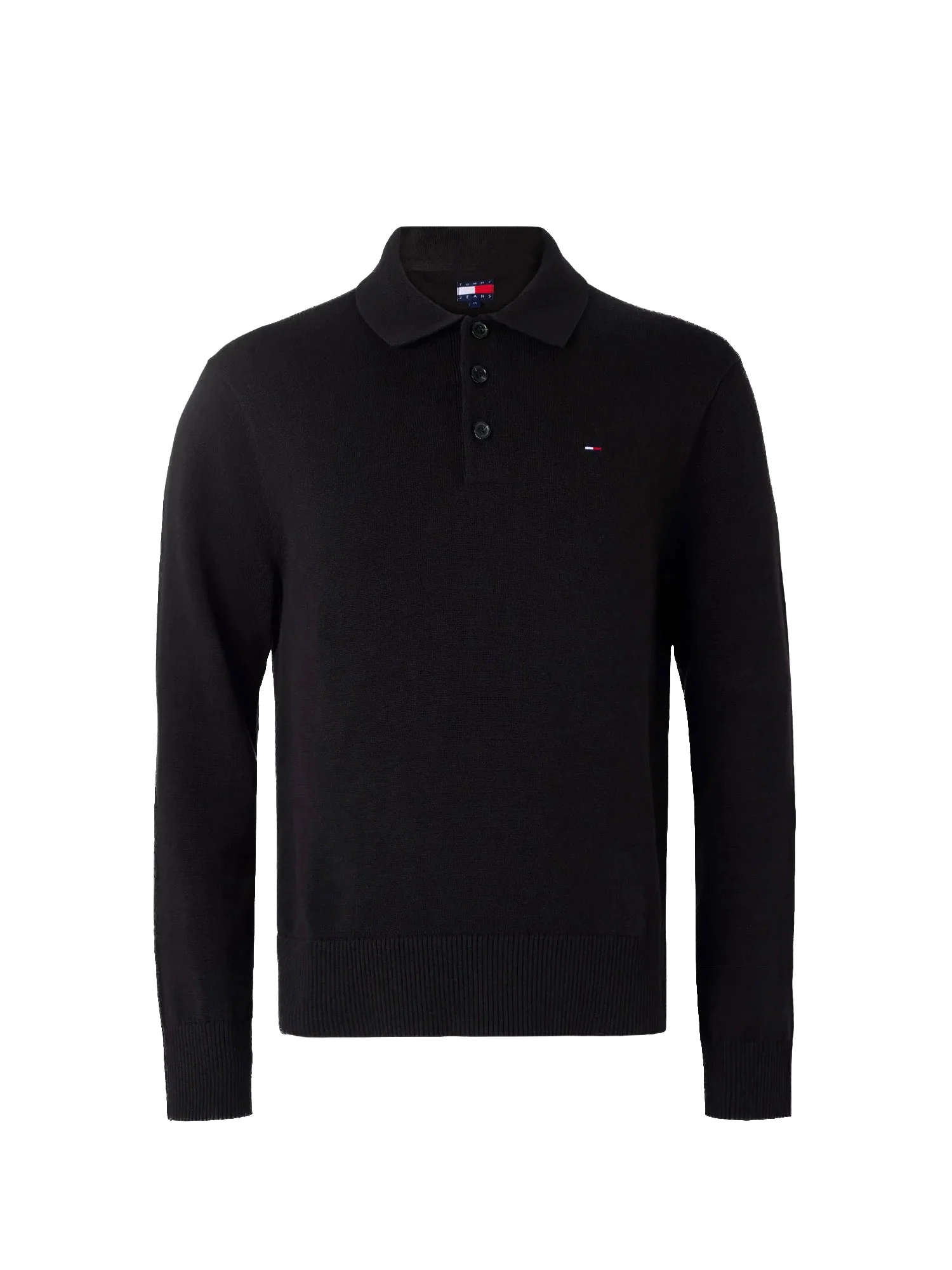 Polo maniche lunghe essential nero - Image 4