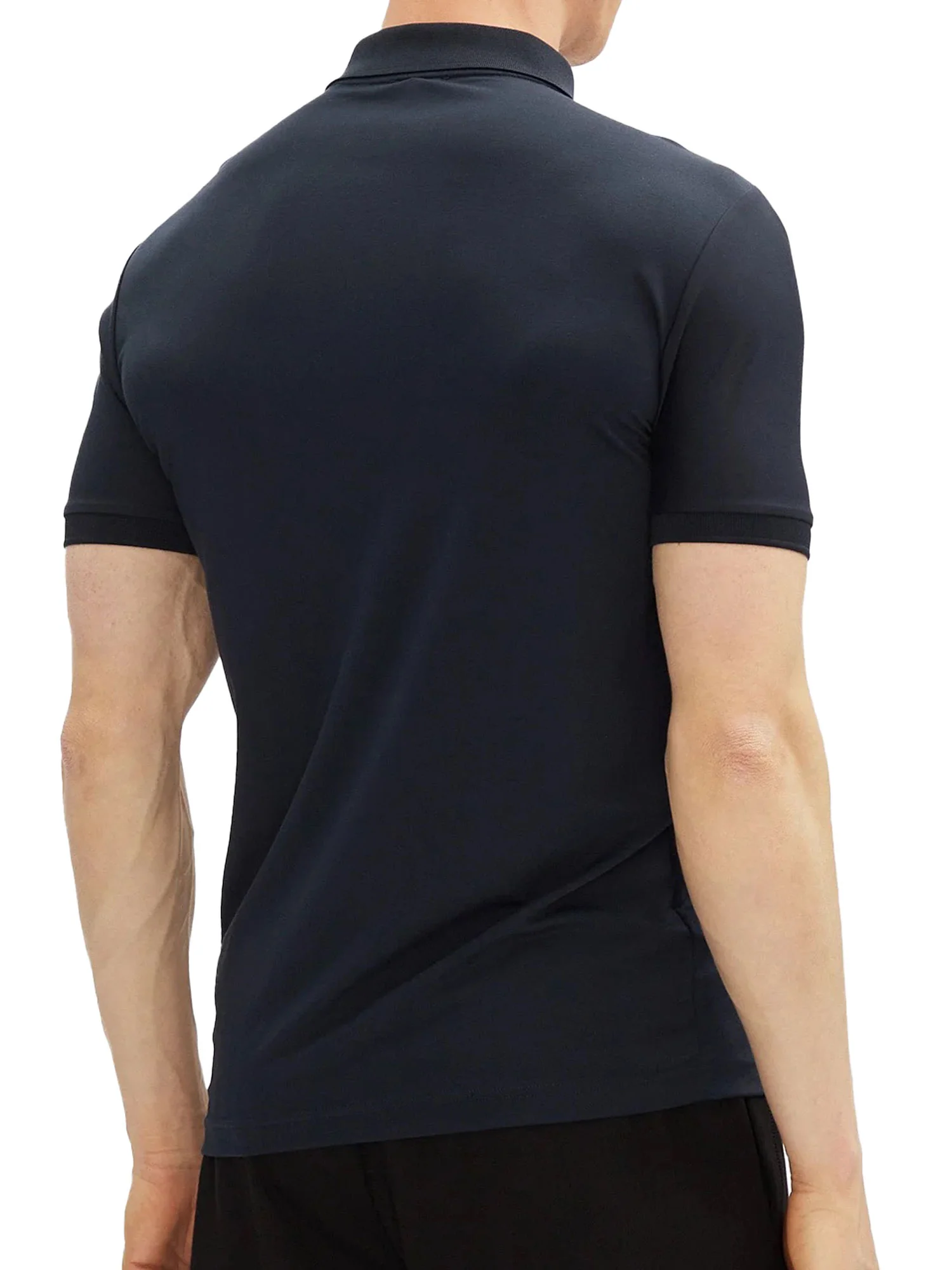 Polo EA7 uomo con zip manica corta jersey blu - Image 2