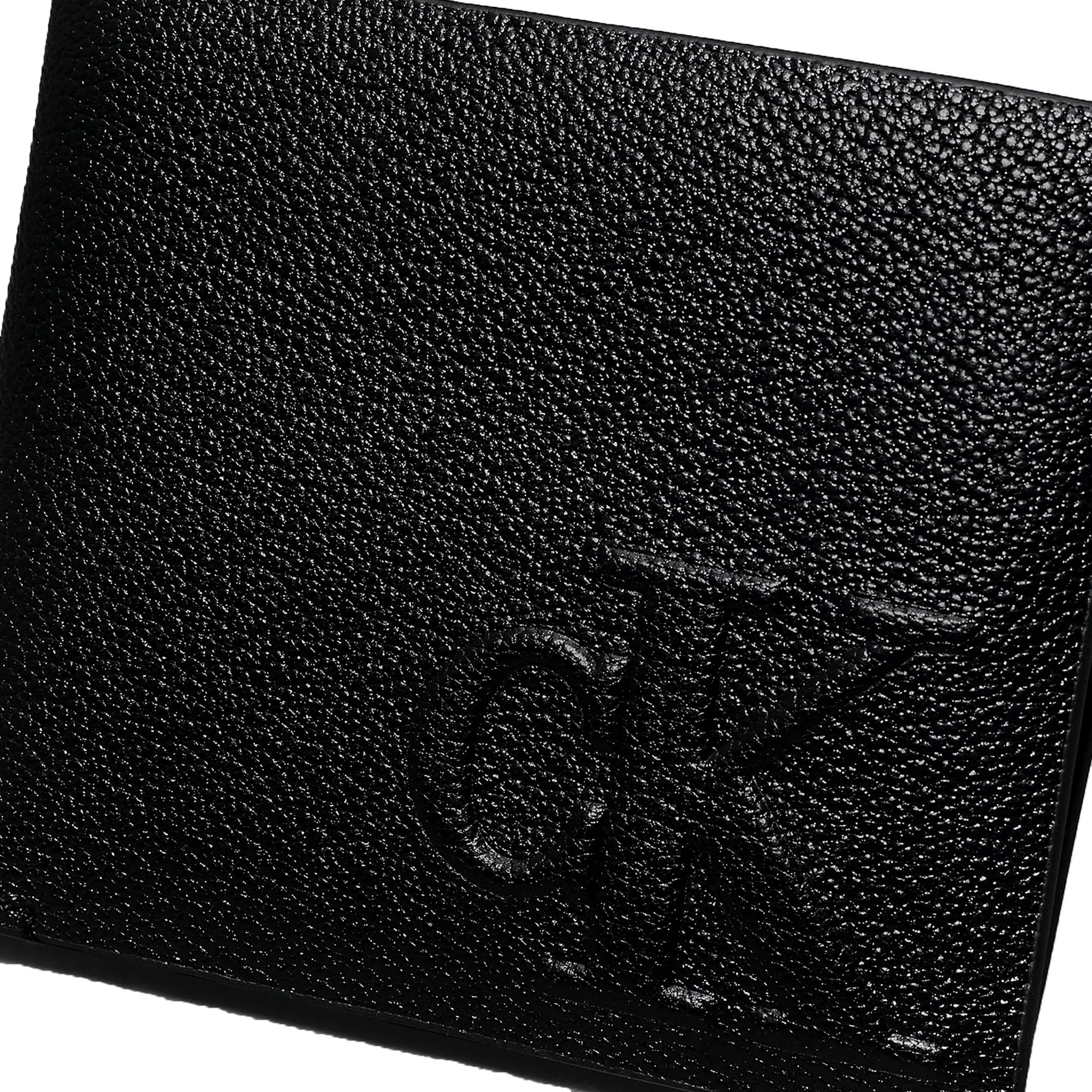 Portafogli bifold con portamonete e logo emboss nero - Image 3