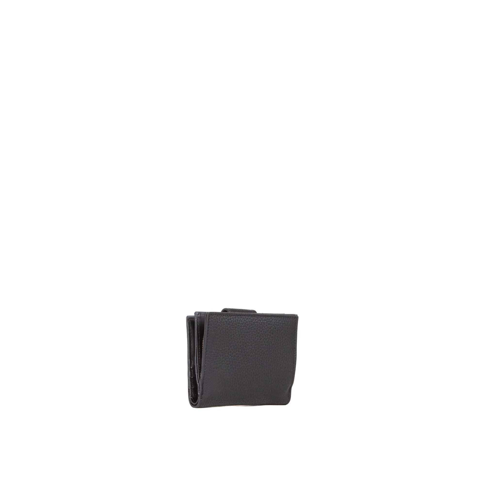 Mini portafogli Alexia con zip e bottone Valentino donna nero - Image 3
