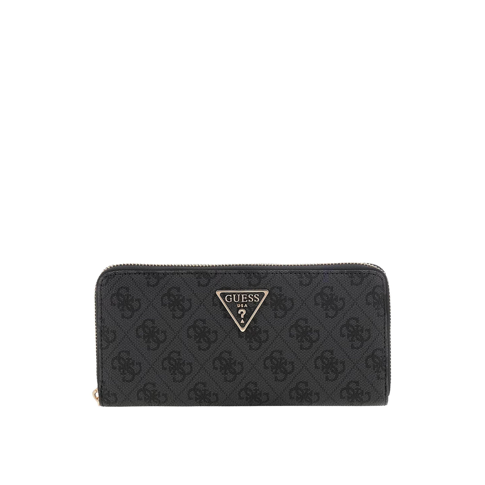 Portafogli Guess donna Zip L Laurel II logo coal