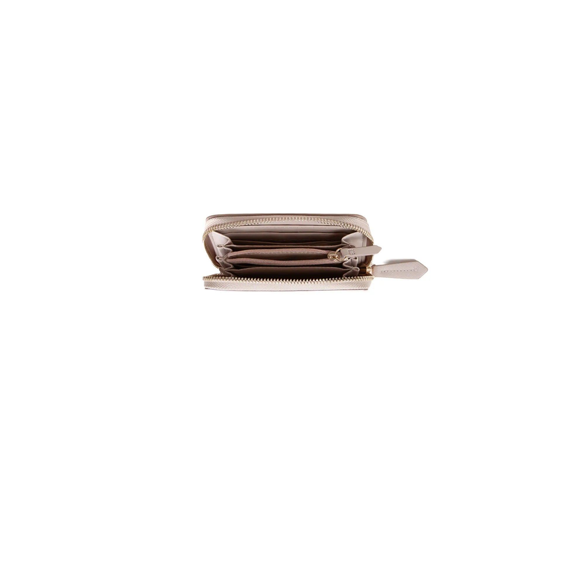 Portafogli small saffiano Valentino donna con zip zero re beige - Image 4