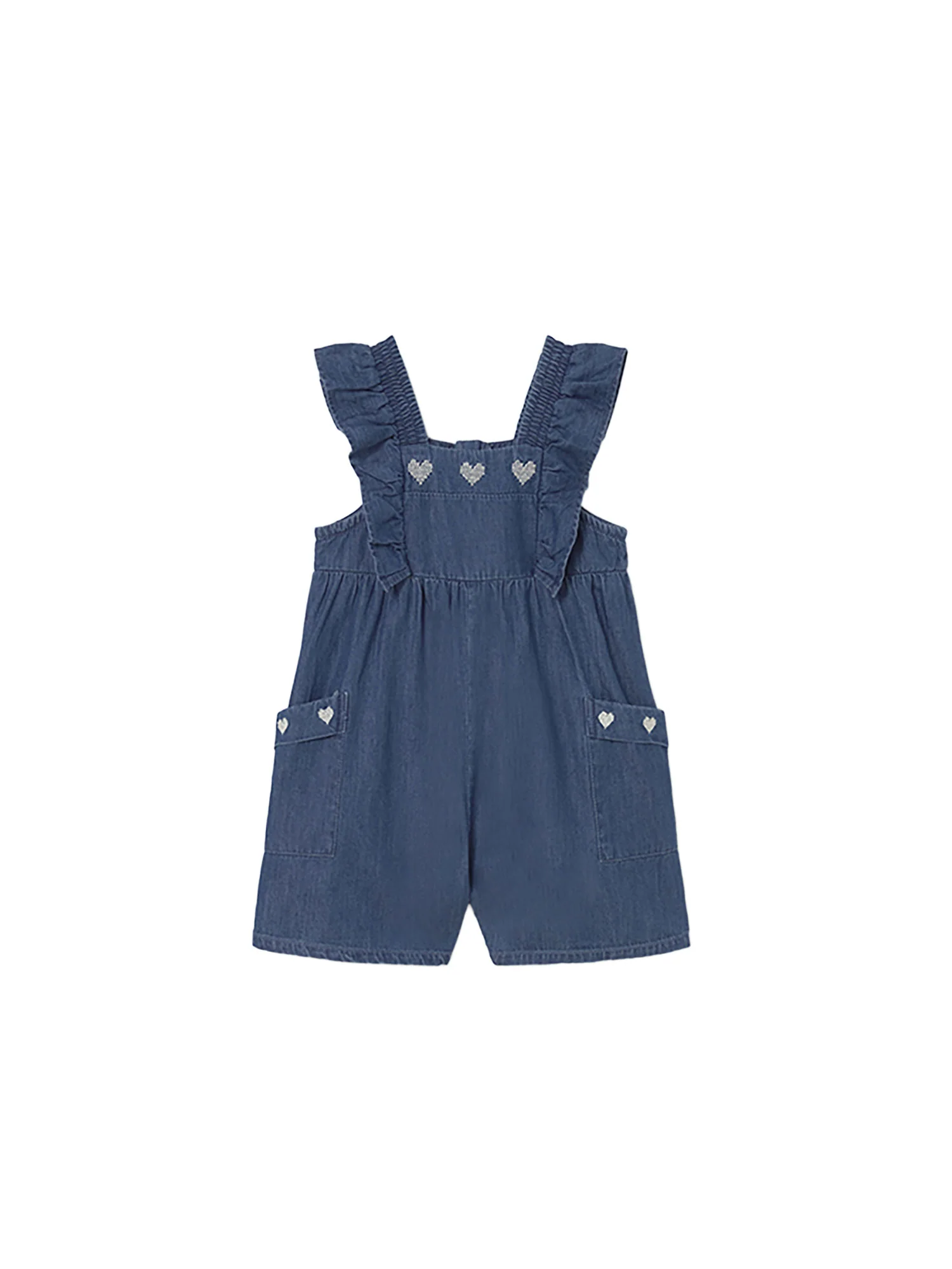 Salopette Mayoral Bambina jeans hearts denim scuro