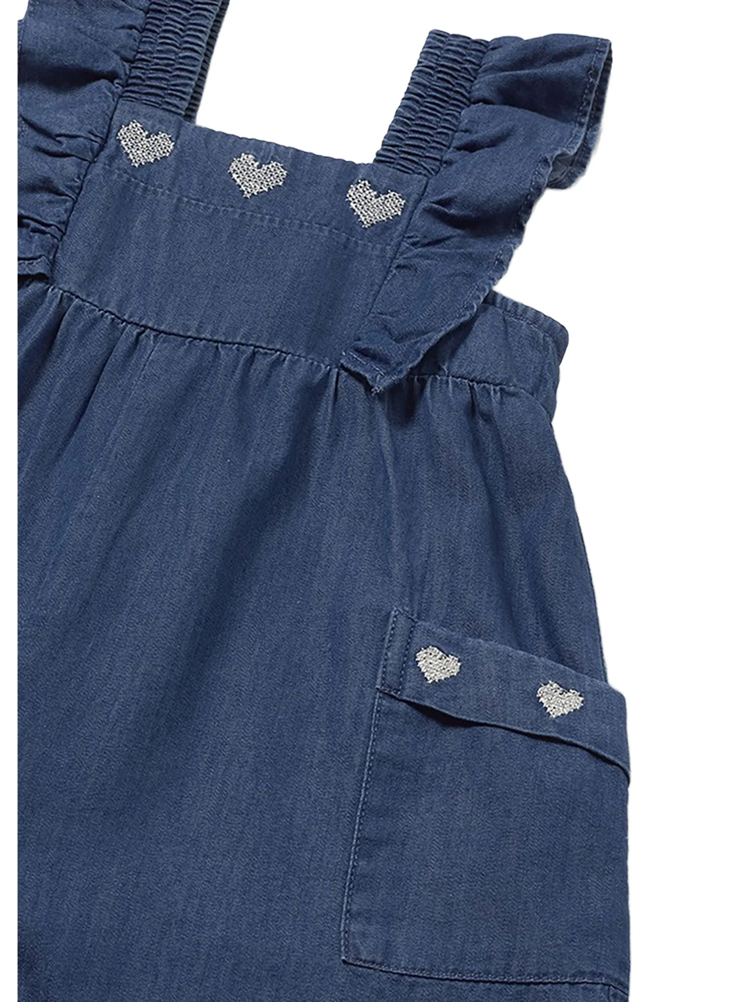 Salopette Mayoral Bambina jeans hearts denim scuro - Image 3