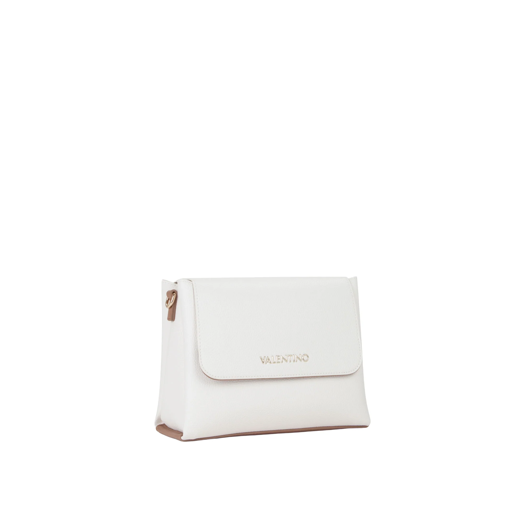 Borsa a mano satchel Valentino donna Alexia con pattina bianco/cuoio - Image 2
