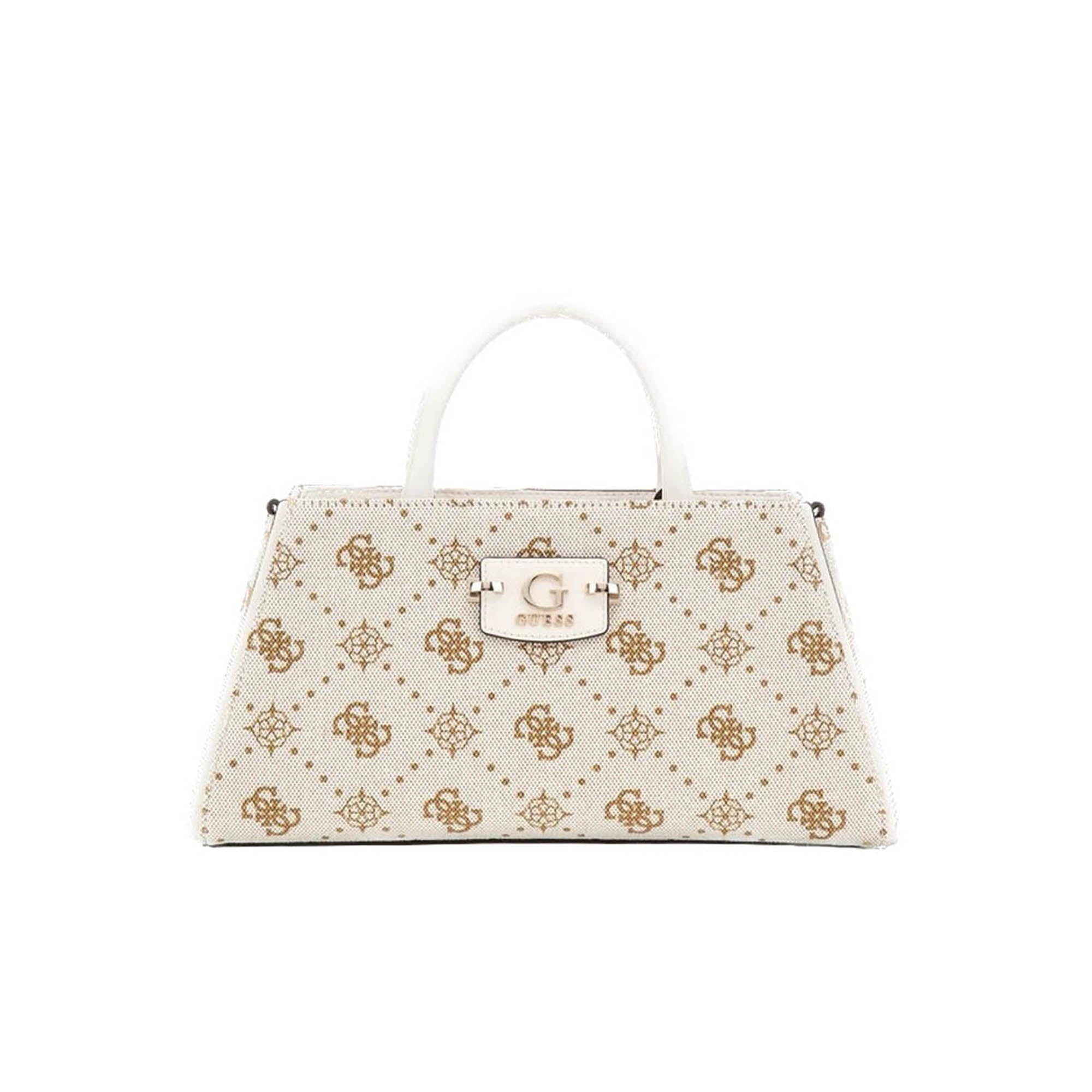 Borsa a mano Guess donna Neda panna logo