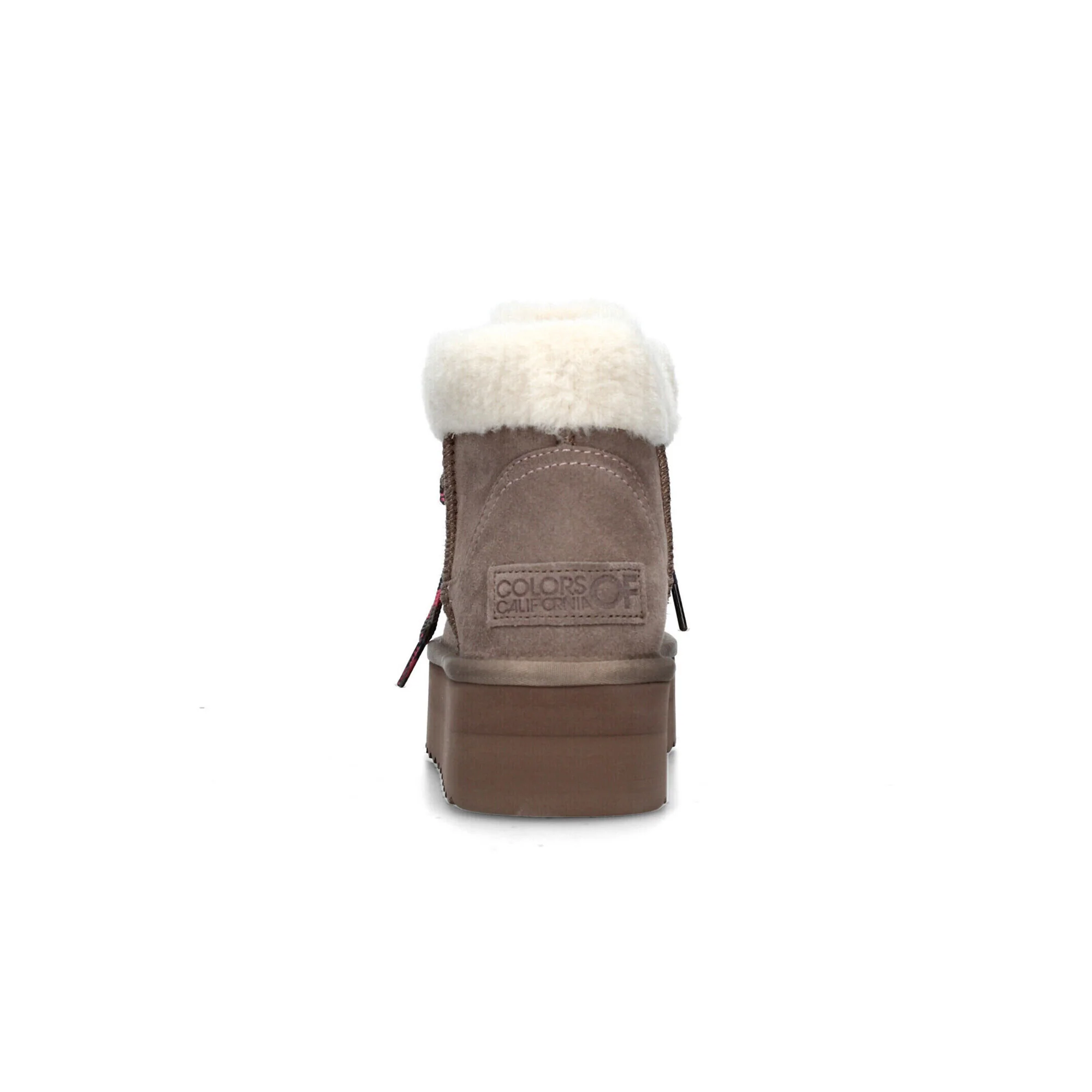 Scarpe platform con pelliccia taupe - Image 4