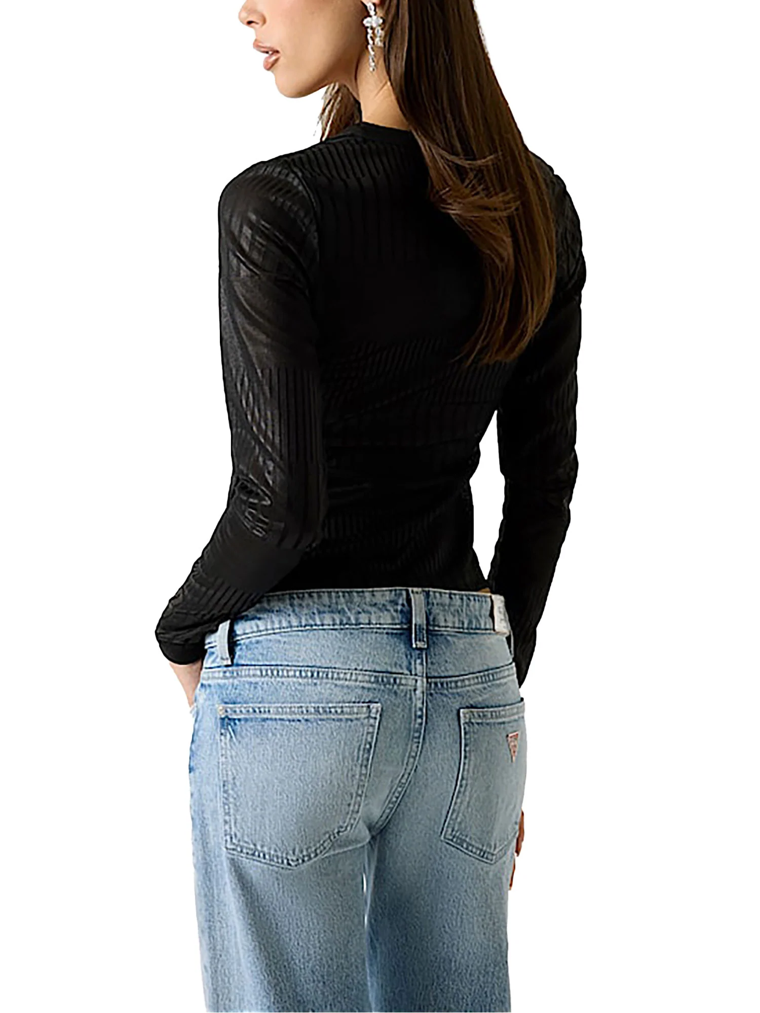 Maglia serafino Guess Donna marilena nero - Image 2