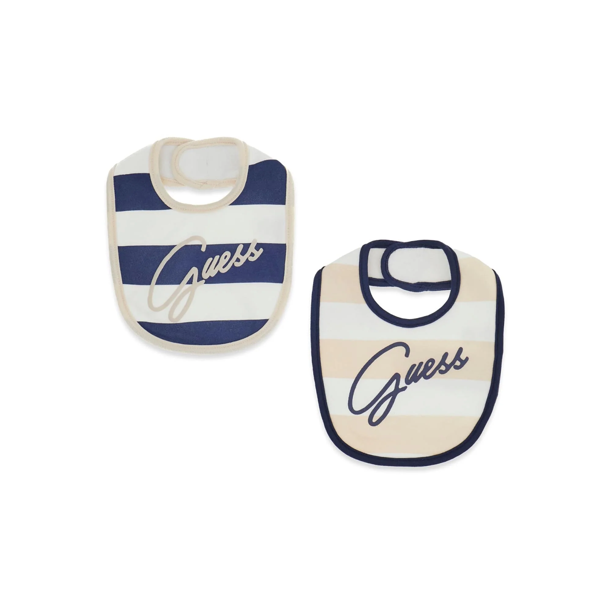 Set due bavette Guess Neonato stripes blu/bianco