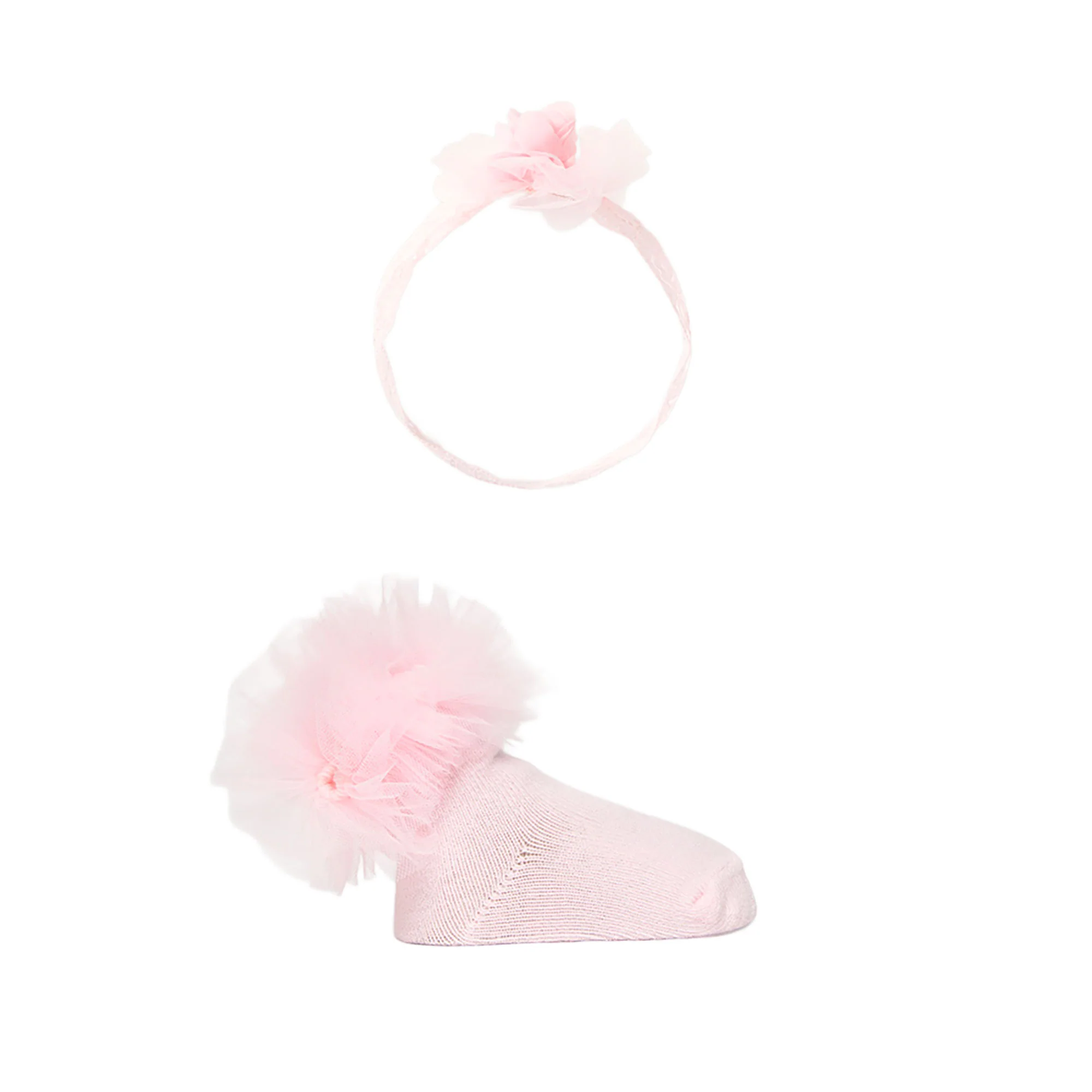 Set Mayoral Neonata cerchietto e calzini rosa
