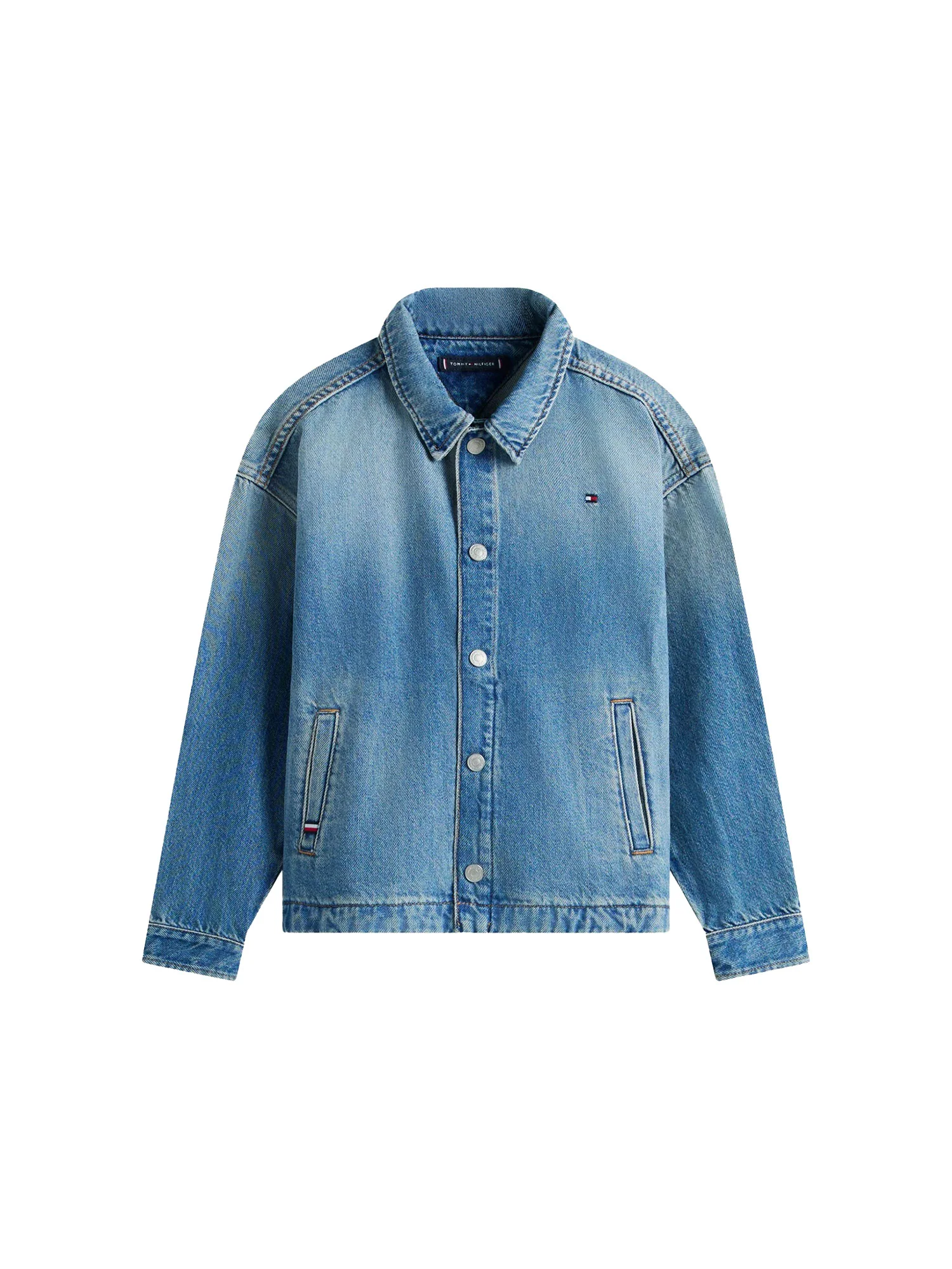 Giubbino Tommy Hilfigher Bambino leggero in jeans denim vintage