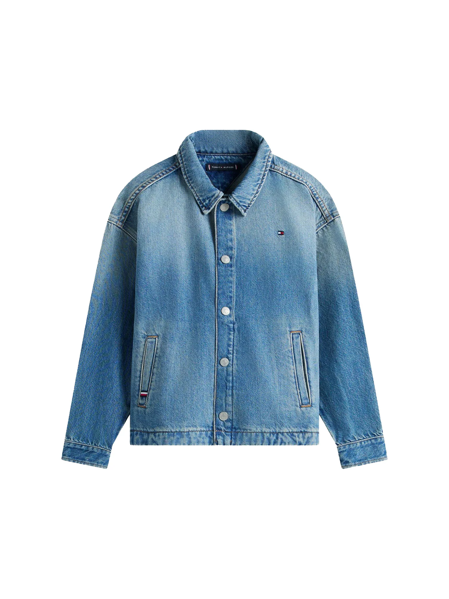 Giubbino Tommy Hilfigher Ragazzo leggero in jeans denim vintage