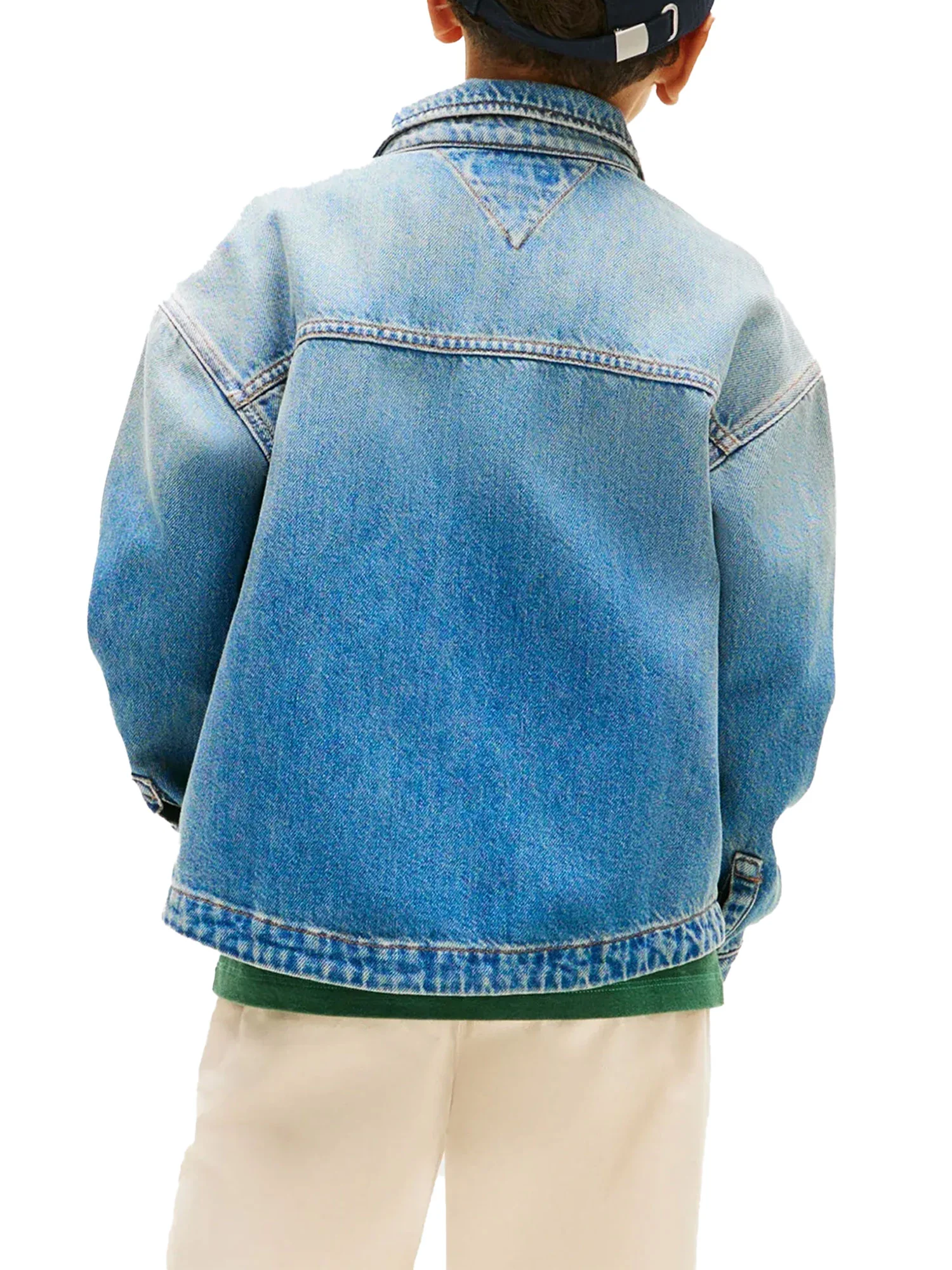 Giubbino Tommy Hilfigher Ragazzo leggero in jeans denim vintage - Image 3