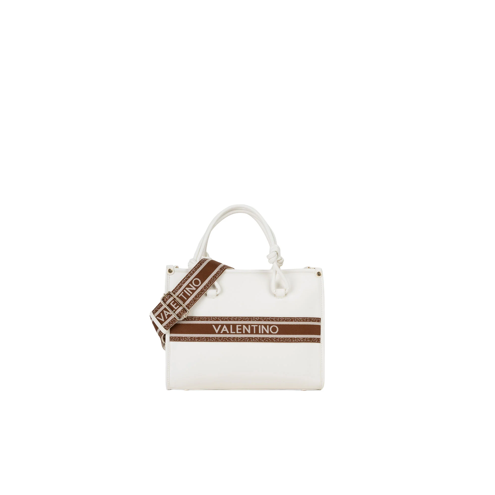 Borsa shopper Valentino donna Aella bianco