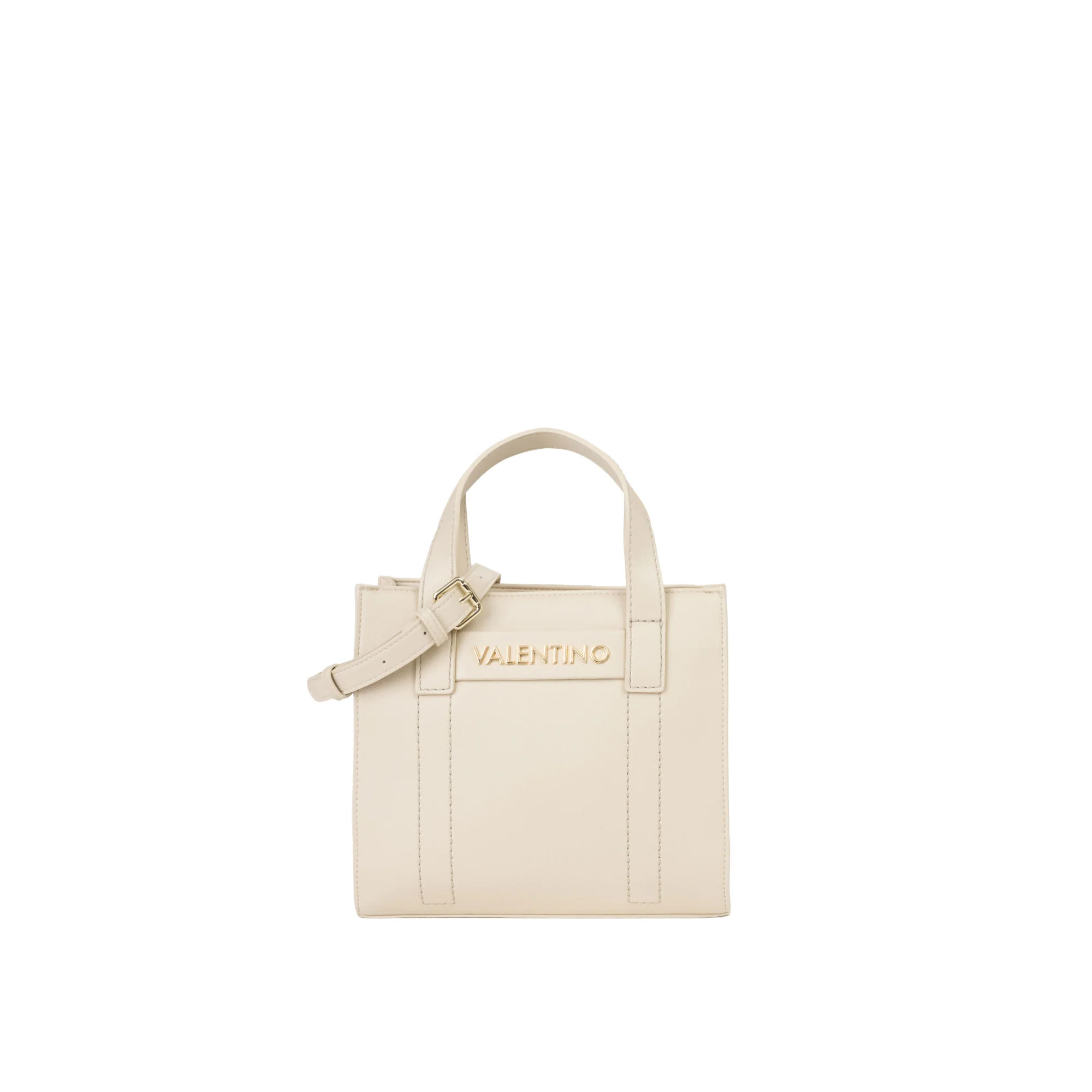 Borsa shopper small Valentino donna Aury RE ecrù