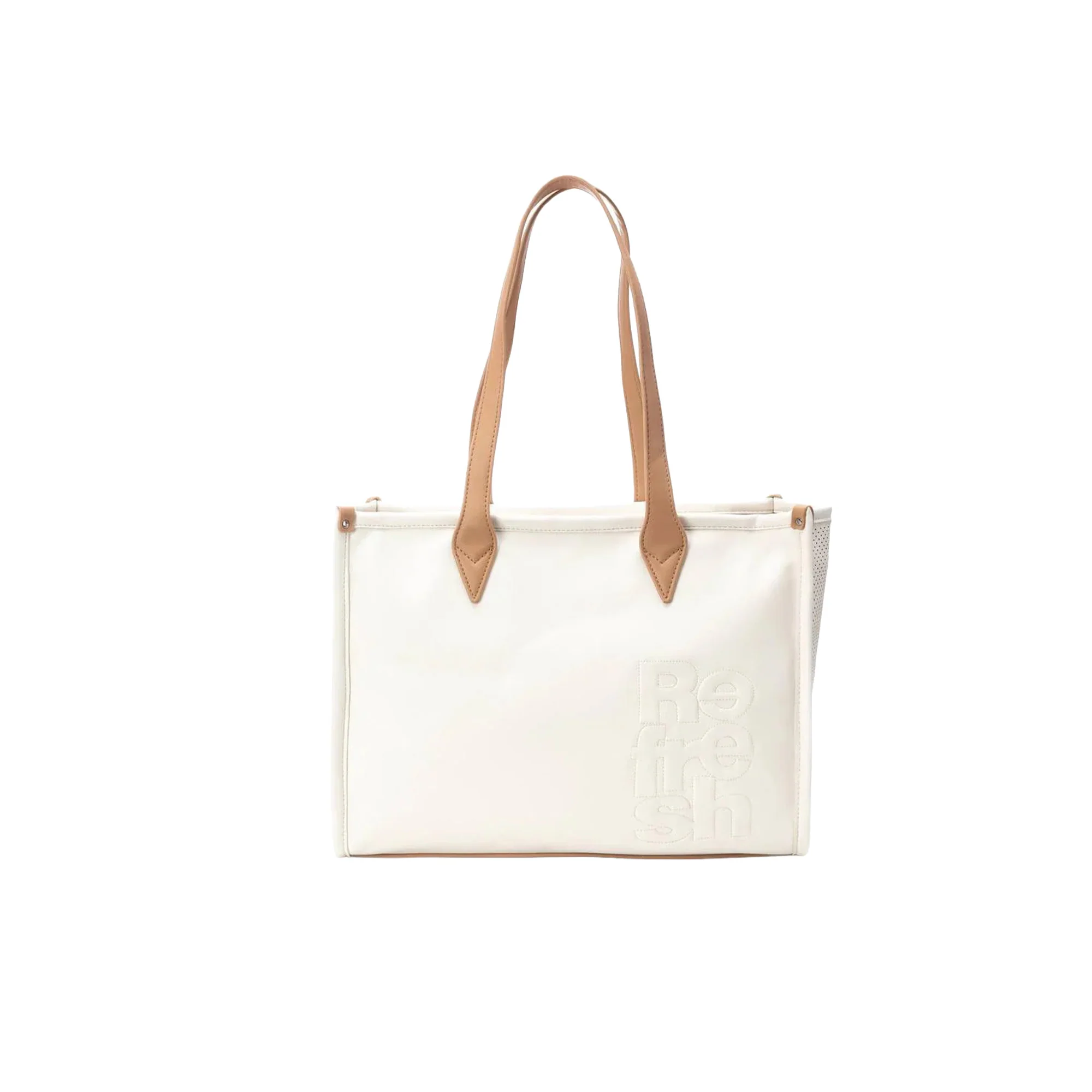 Borsa Refresh a mano donna shopper in ecopelle Bianco