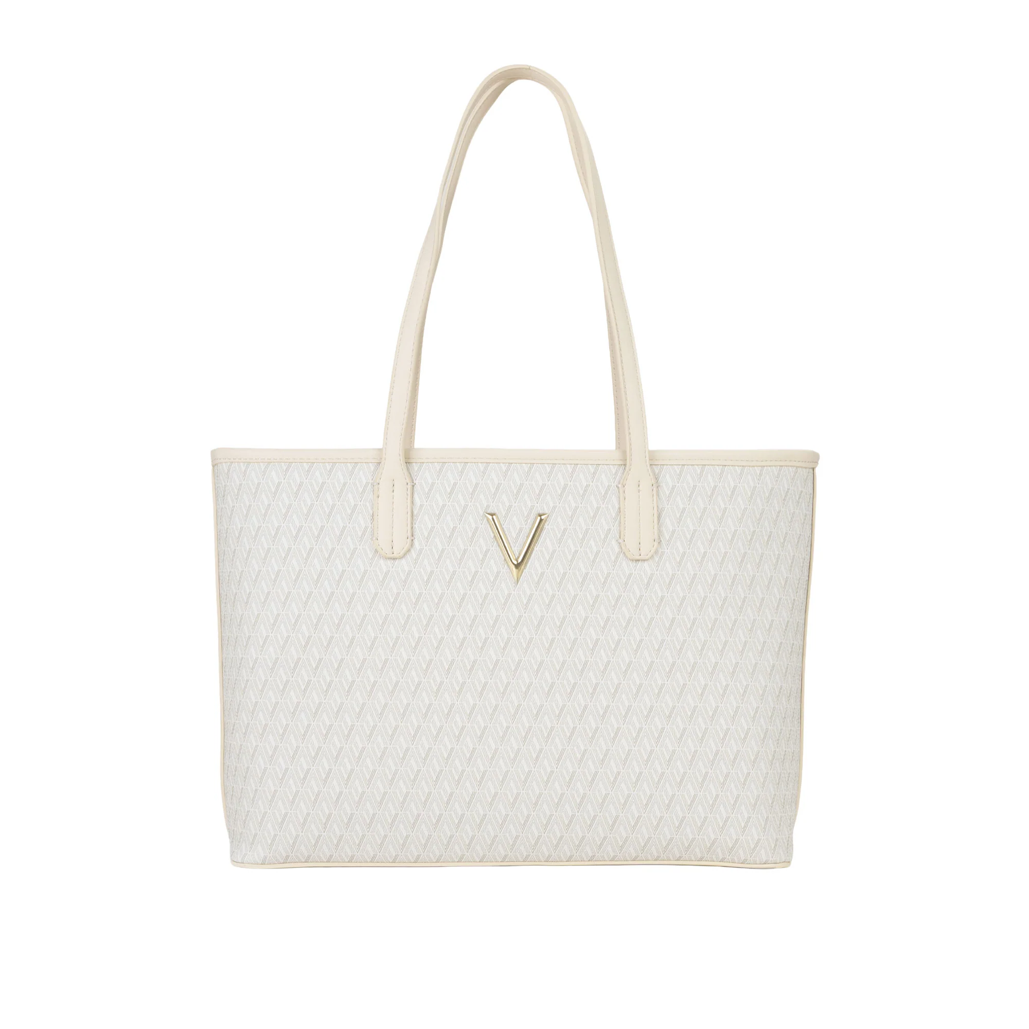 Borsa shopper Valentino donna Queen RE ecrù multi