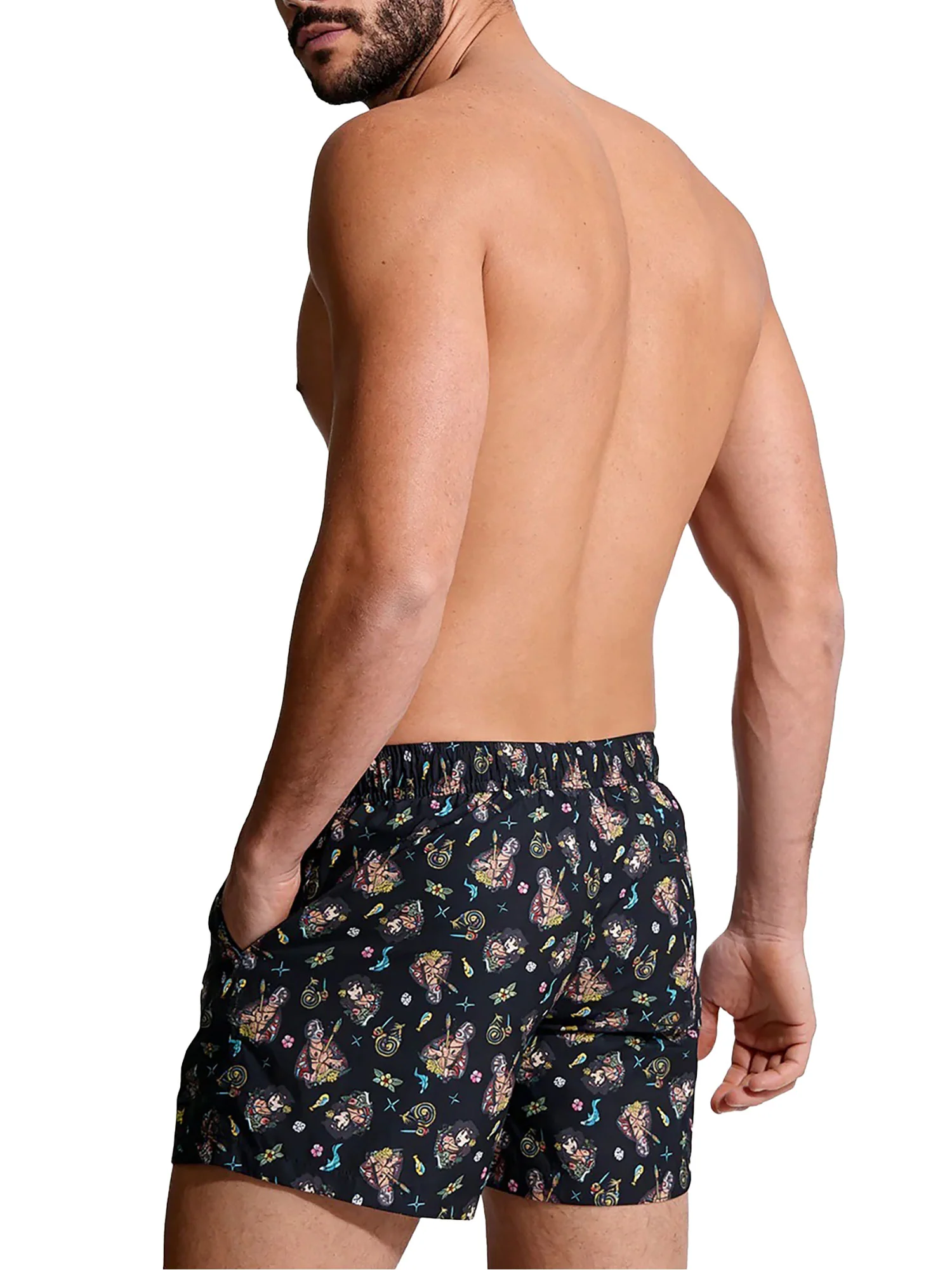 Short mare F**k uomo beach fantasia samurai nero - Image 2