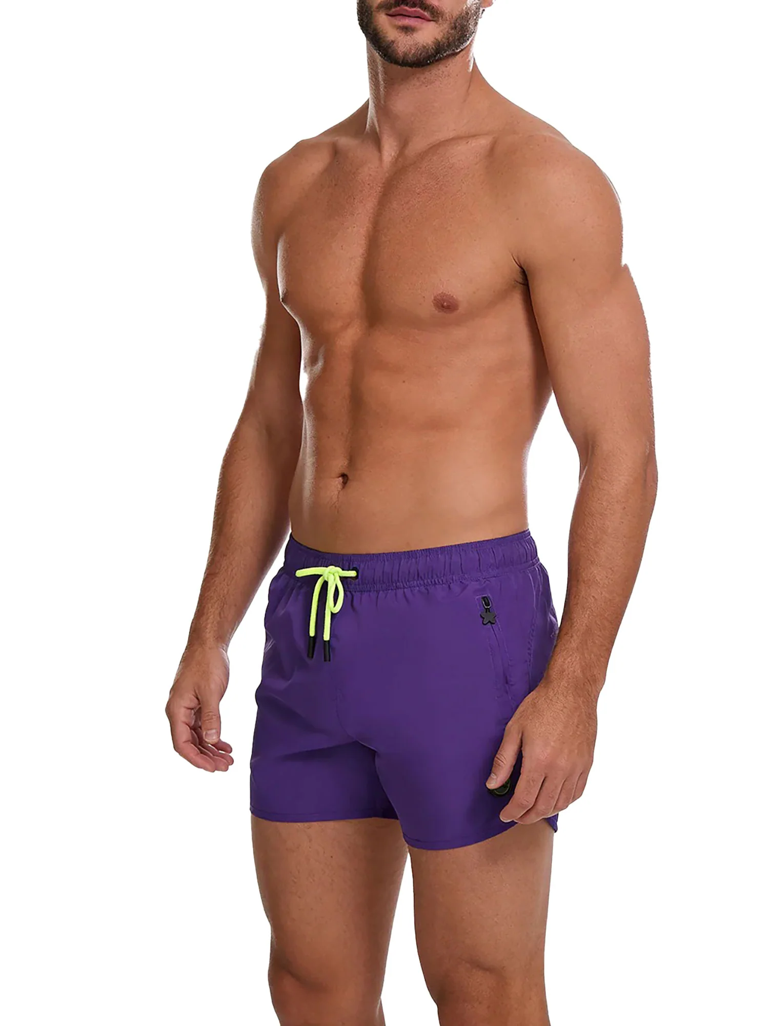 Short mare F**k uomo beach viola